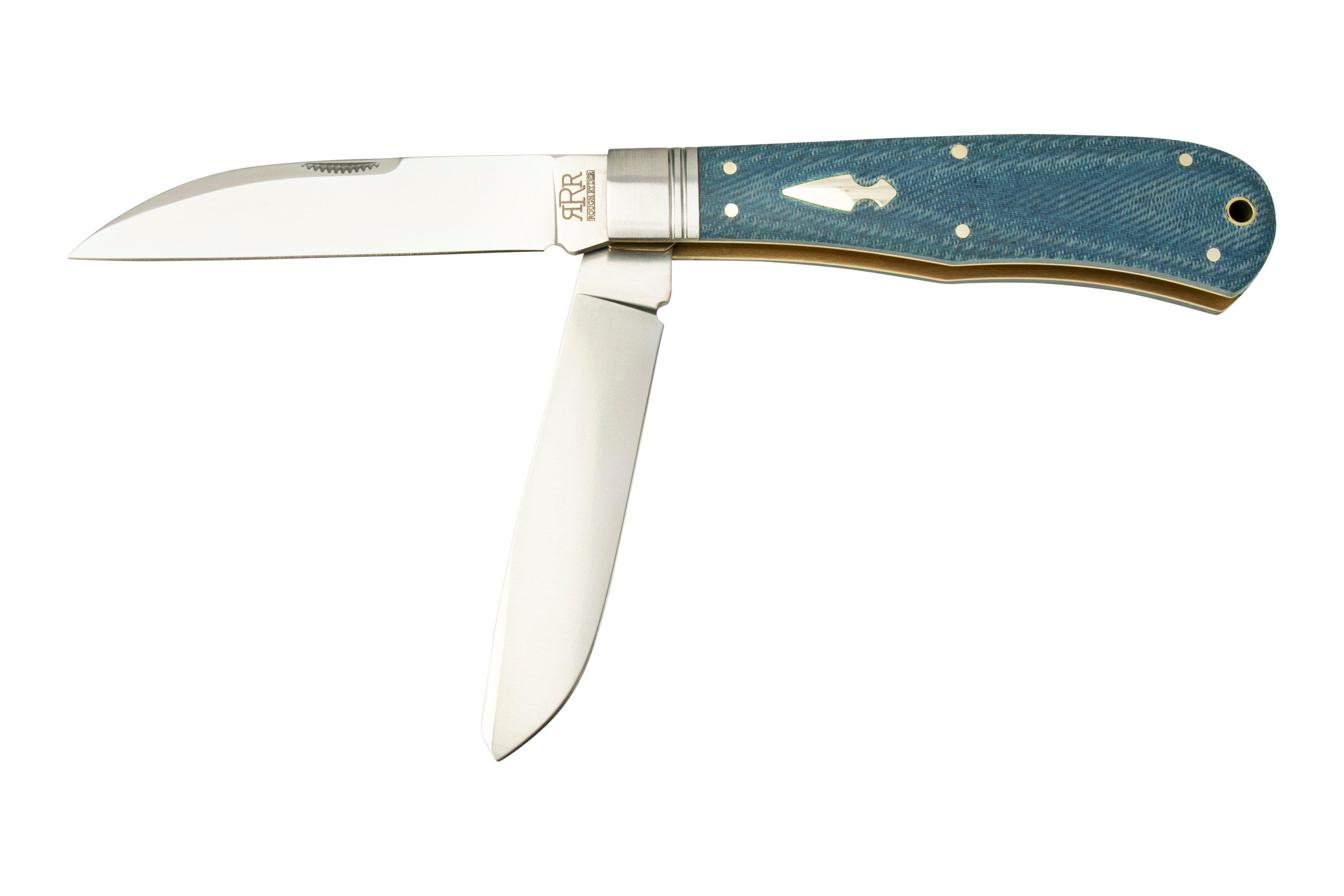 Rough Ryder Reserve Heavy Trapper Denim Micarta, RRR011 slipjoint ...