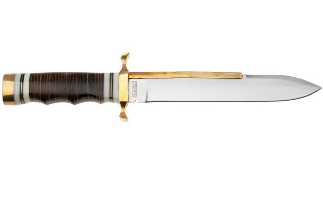 Afbeelding voor Rough Ryder Stacked Leather Bowie RR2203 vaststaand mes