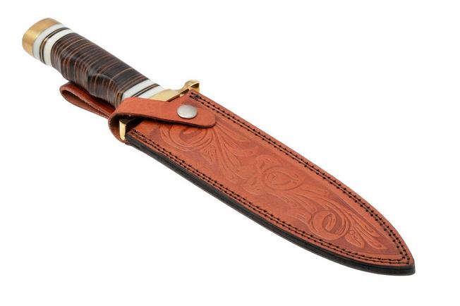 Afbeelding voor Rough Ryder Stacked Leather Bowie RR2203 vaststaand mes