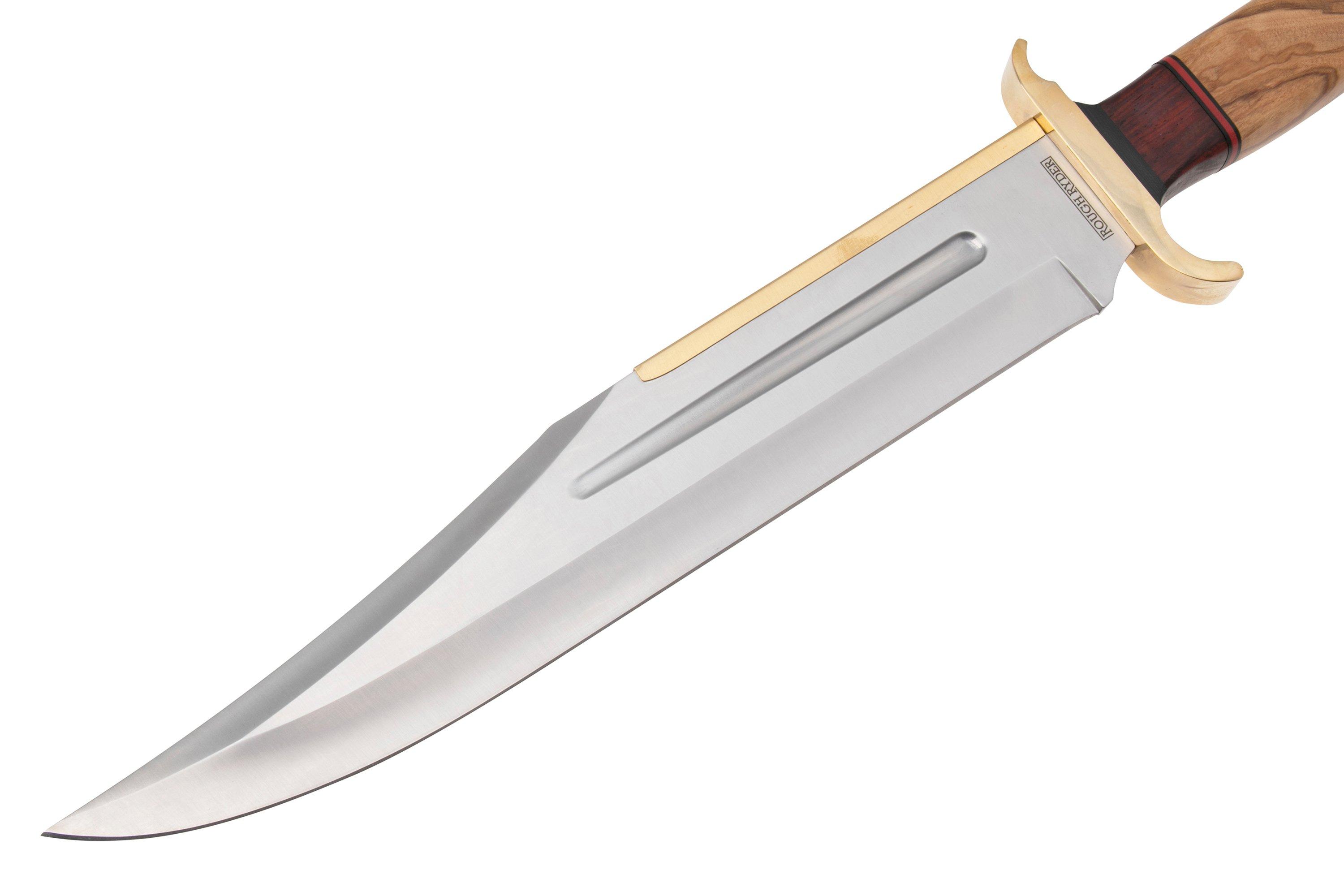 Rough Ryder Raiders Bowie RR2523, Satin Stainless Steel, Wood Handle ...