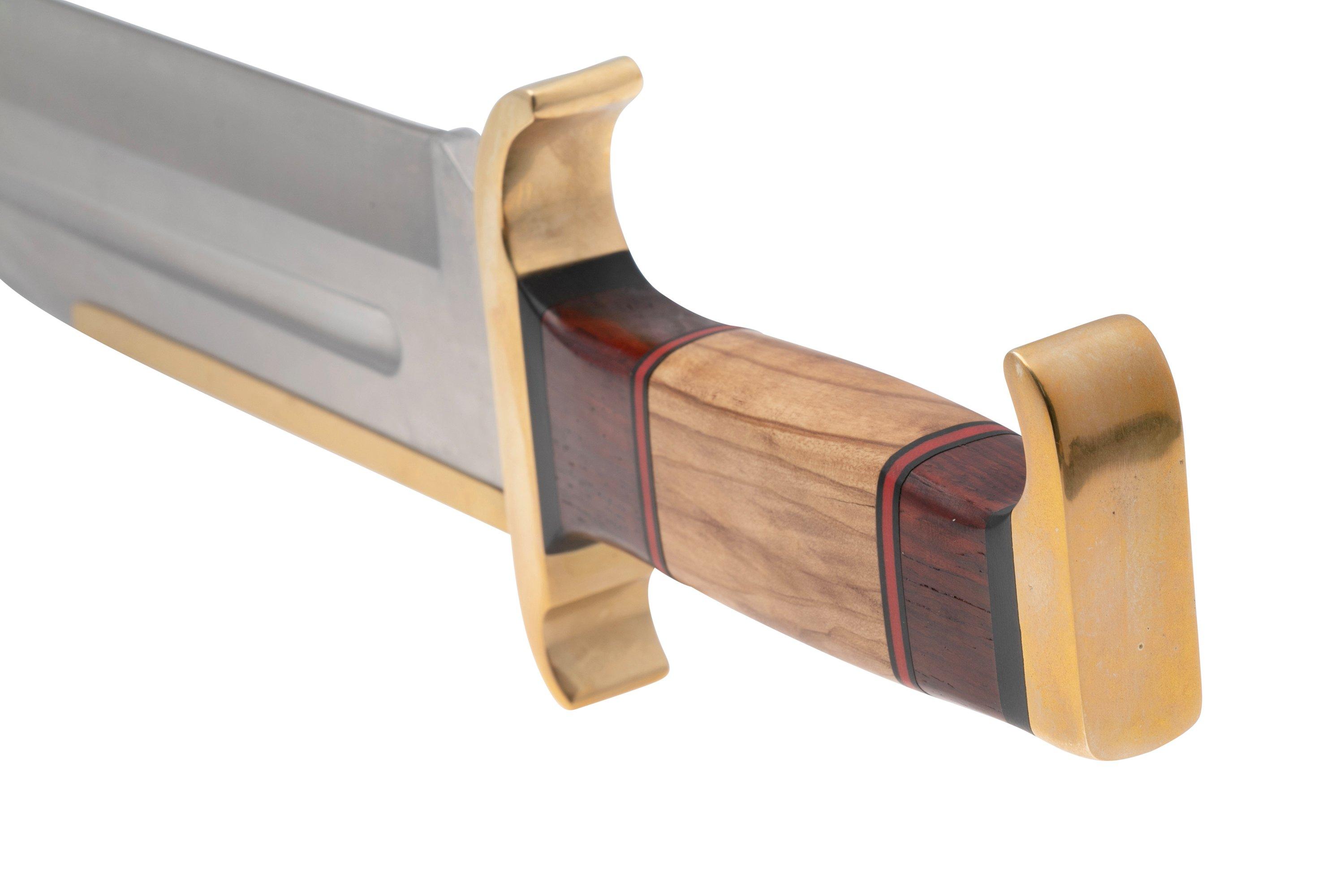 Rough Ryder Raiders Bowie RR2523, Satin Stainless Steel, Wood Handle ...