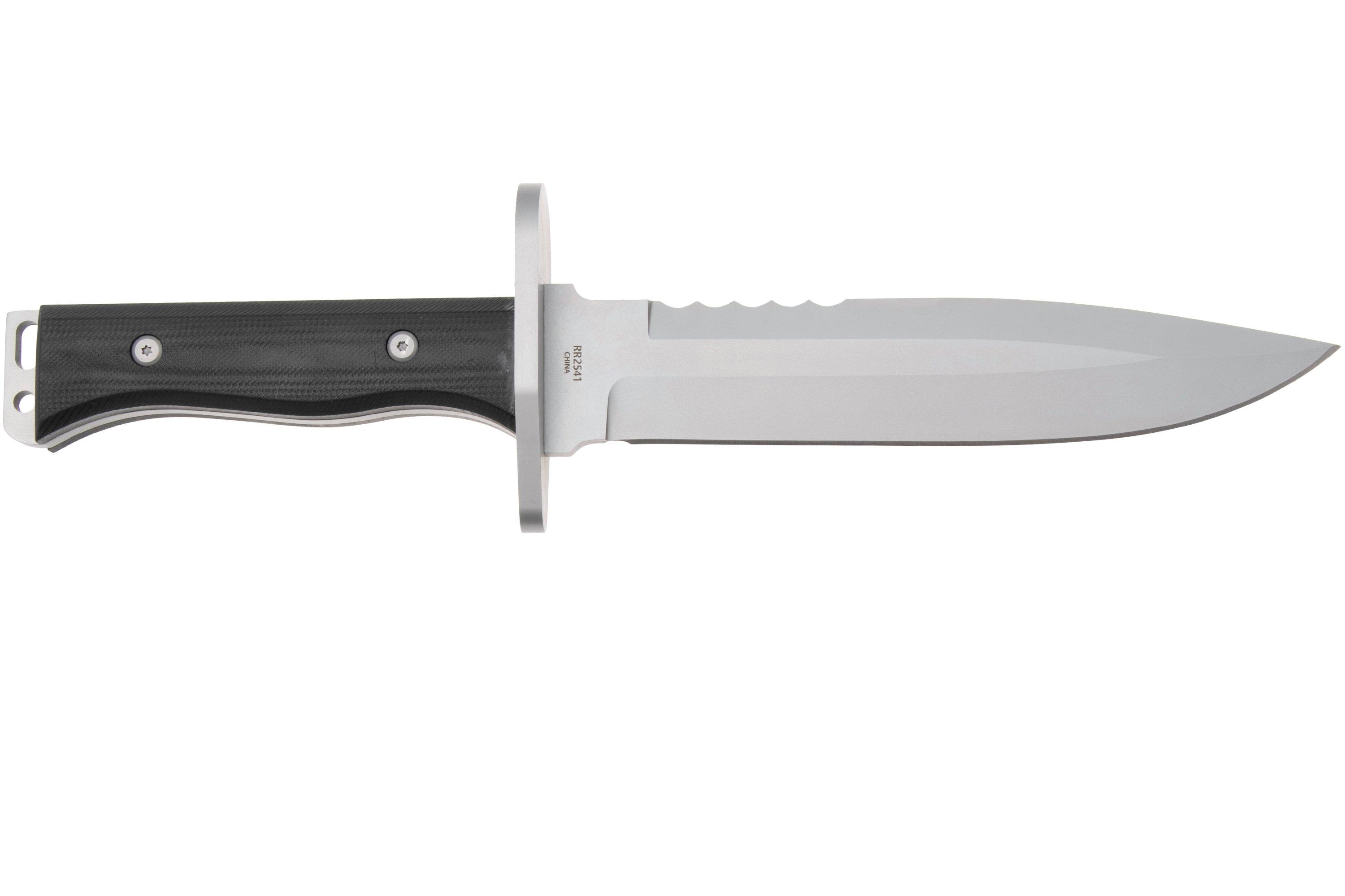 Rough Ryder RR2541, Bead Blasted Stainless, Black G10, fixed knife ...