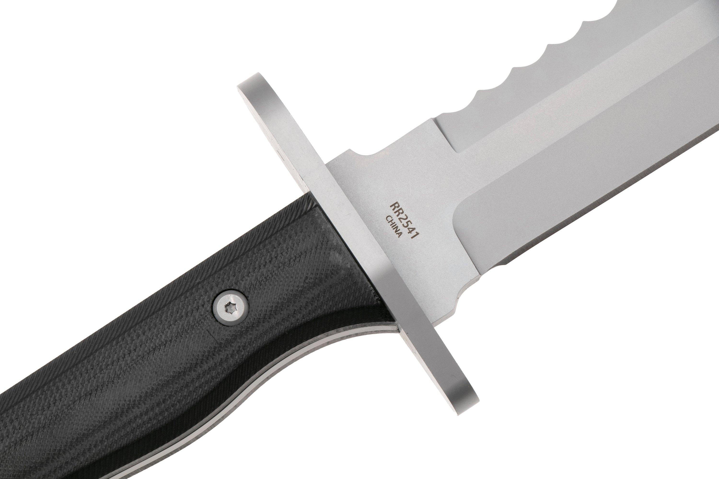 Rough Ryder RR2541, Bead Blasted Stainless, Black G10, fixed knife ...