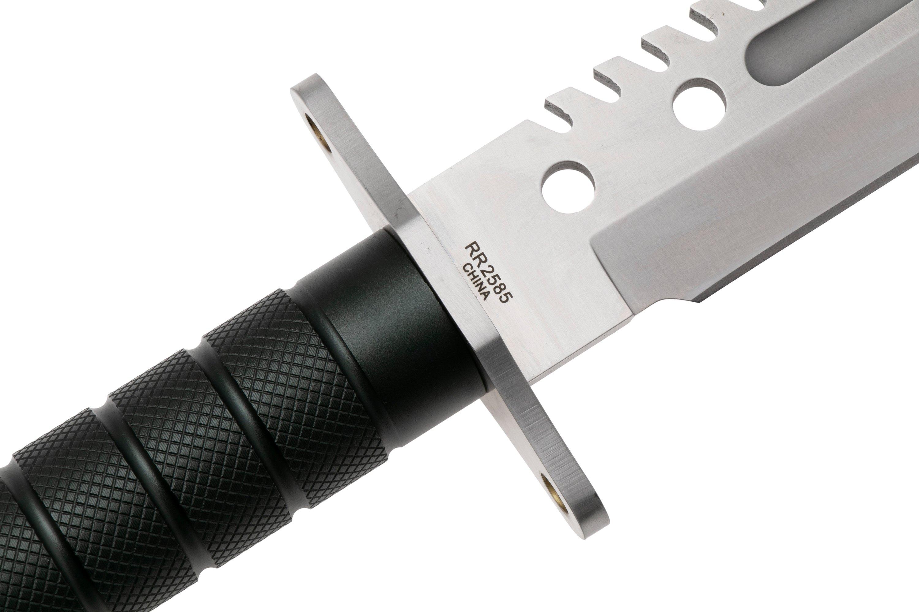 Rough Ryder Survival Knife RR2585, Satin D2, Green Aluminium ...