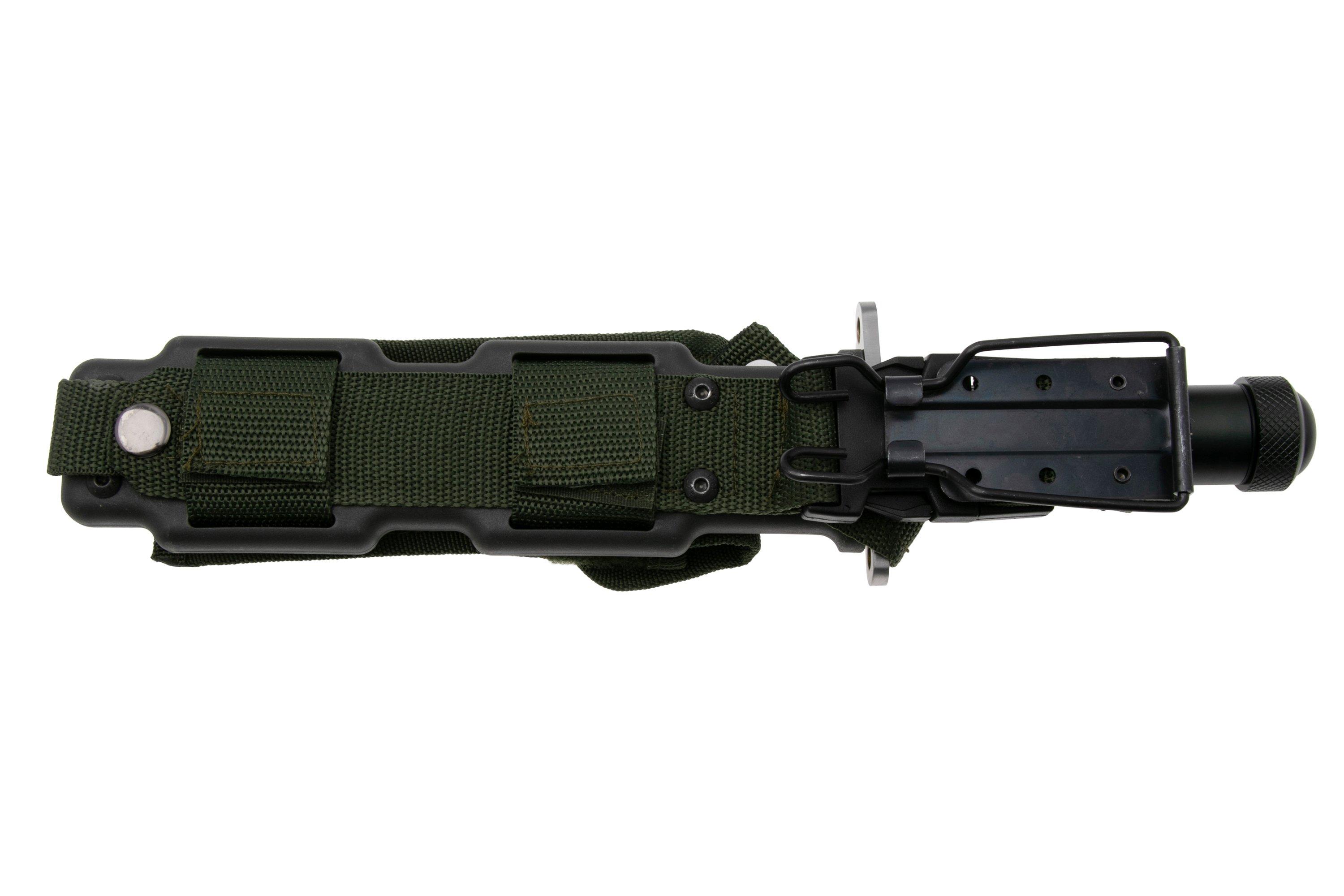 Rough Ryder Survival Knife RR2585, Satin D2, Green Aluminium, survival ...