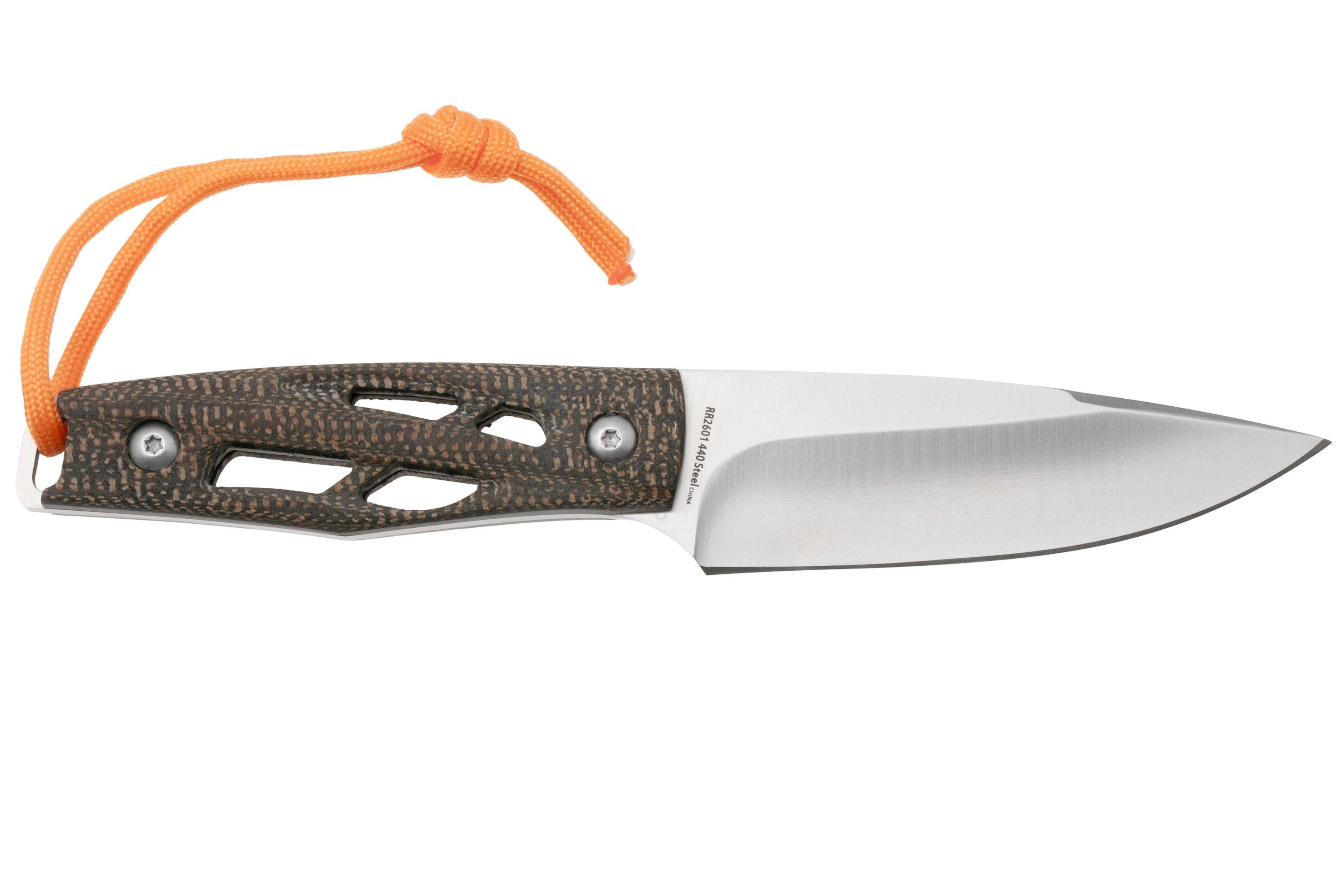 Rough Ryder RR2601 Satin 440, Brown Micarta, fixed knife