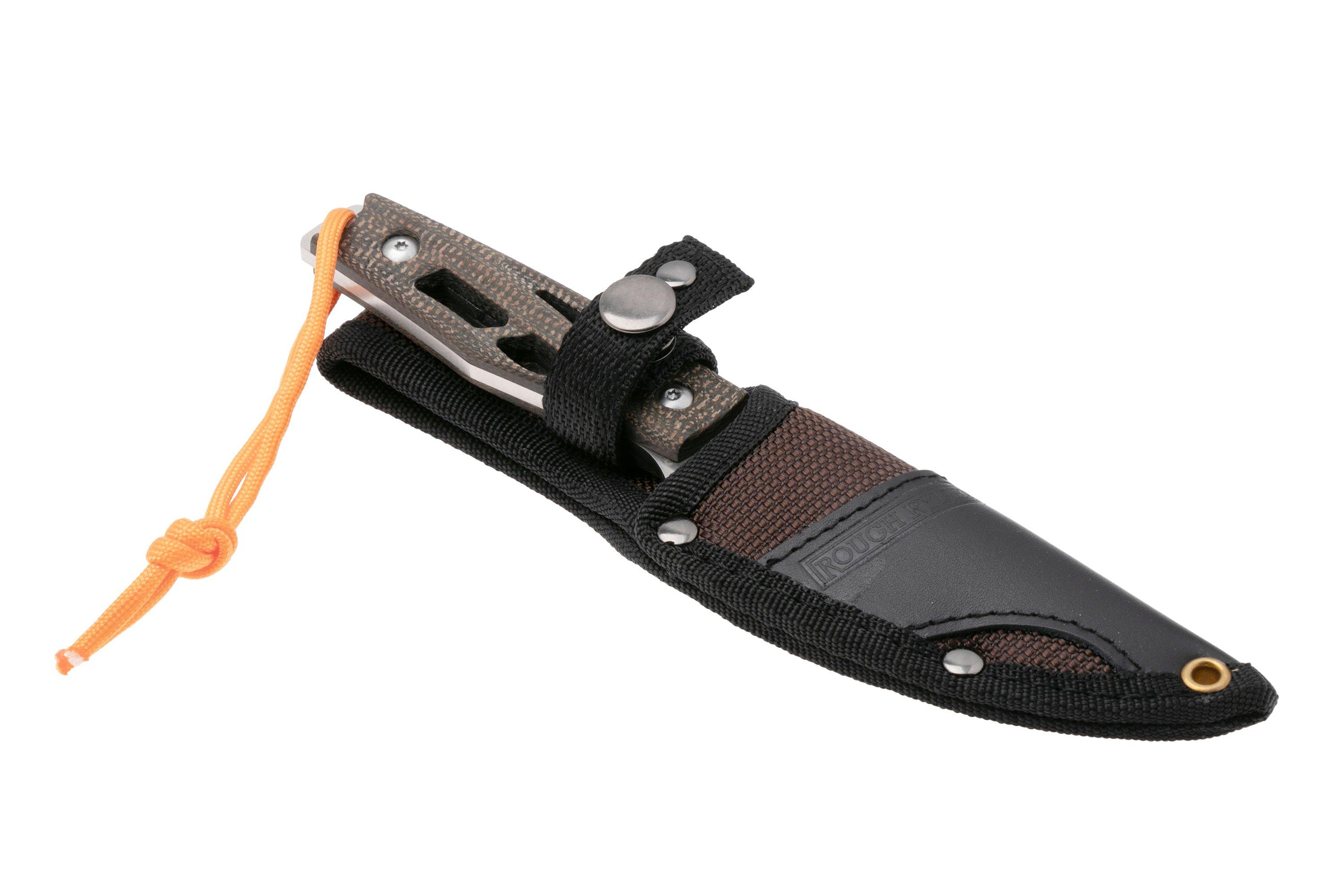 Rough Ryder RR2601 Satin 440, Brown Micarta, fixed knife ...
