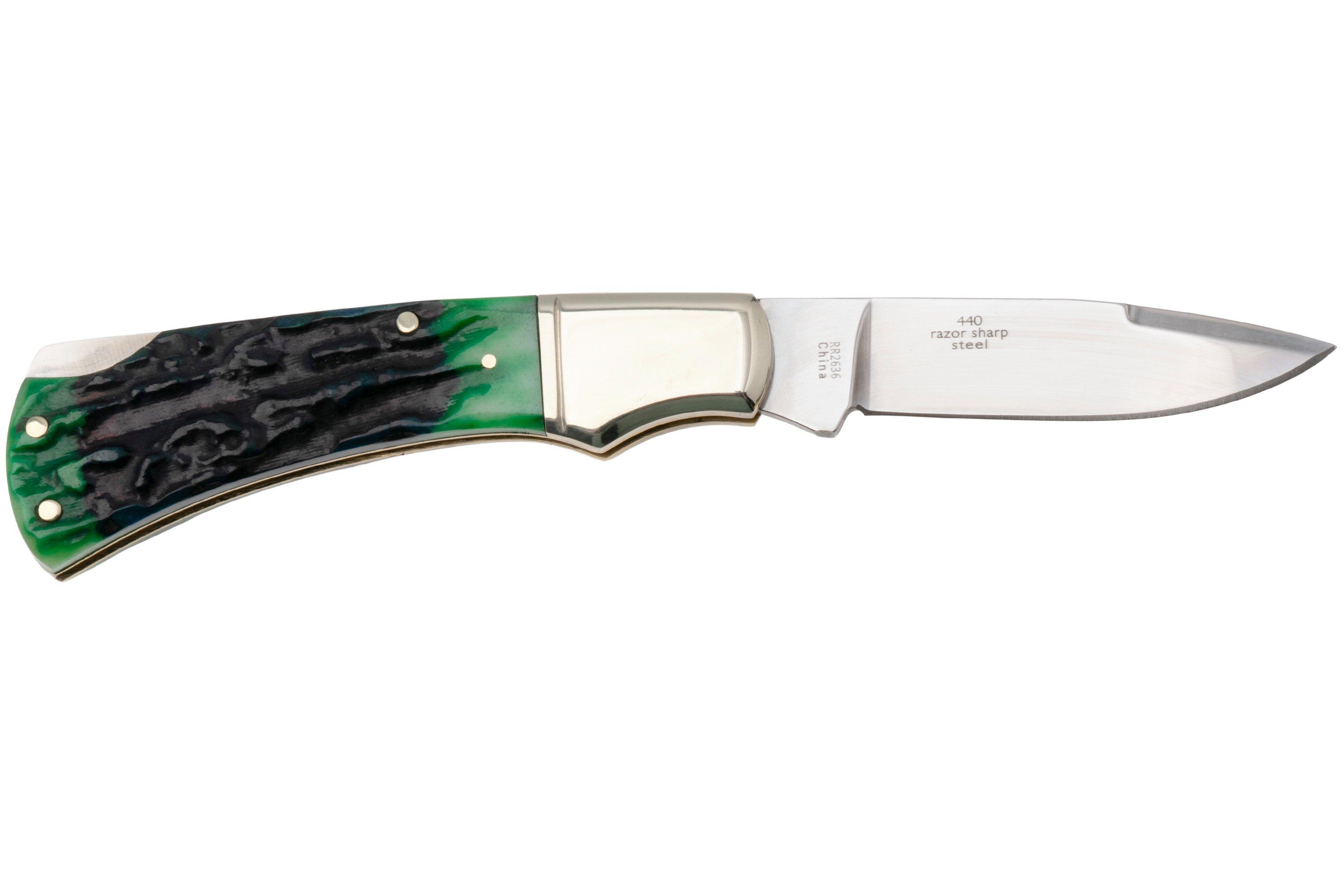 Rough Ryder Bluegill Lockback RR2636, Satin 440, Jigged Bone, navaja ...