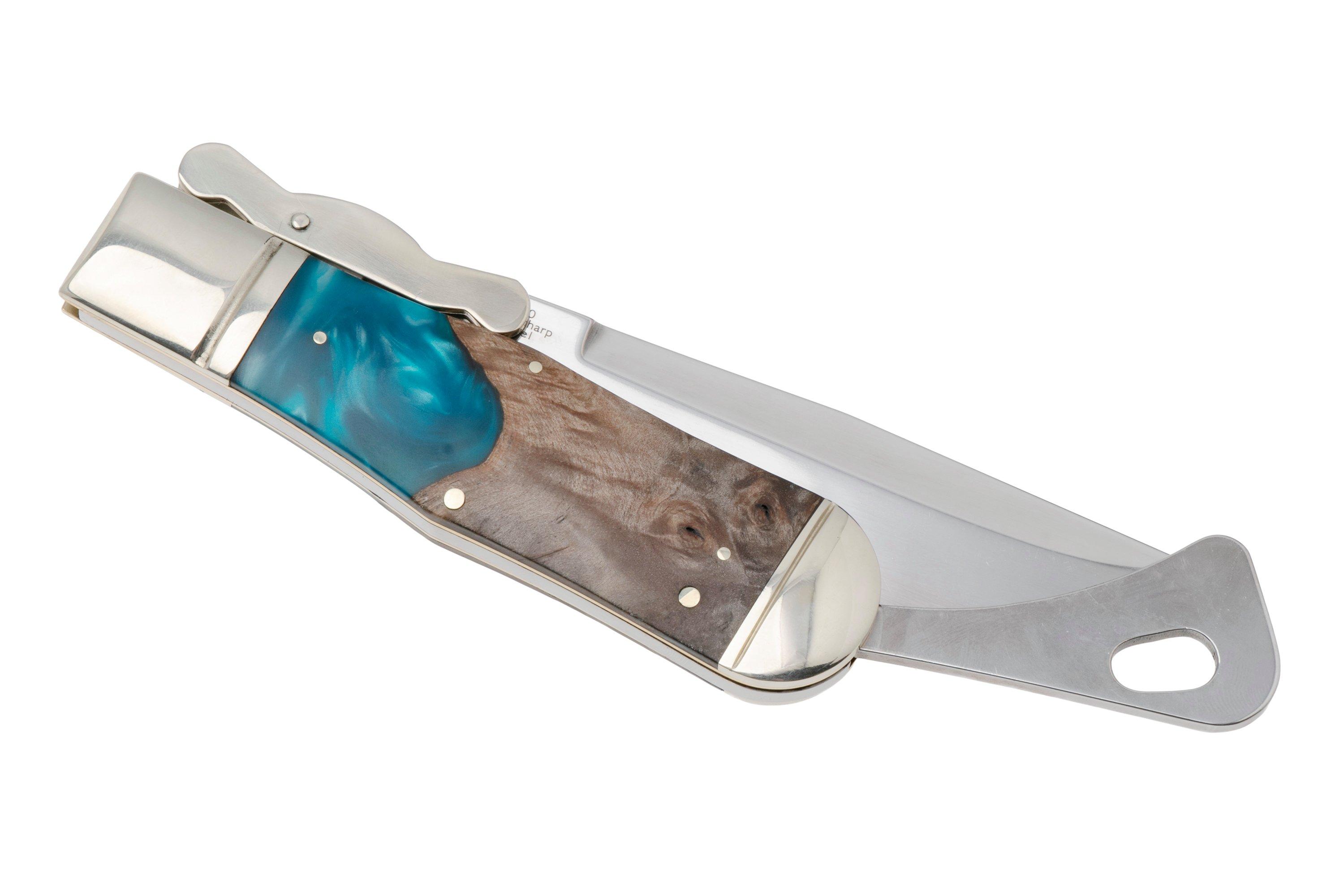 Rough Ryder Safety Folder RR2654, Satin 440, Pandora Swirl Wood