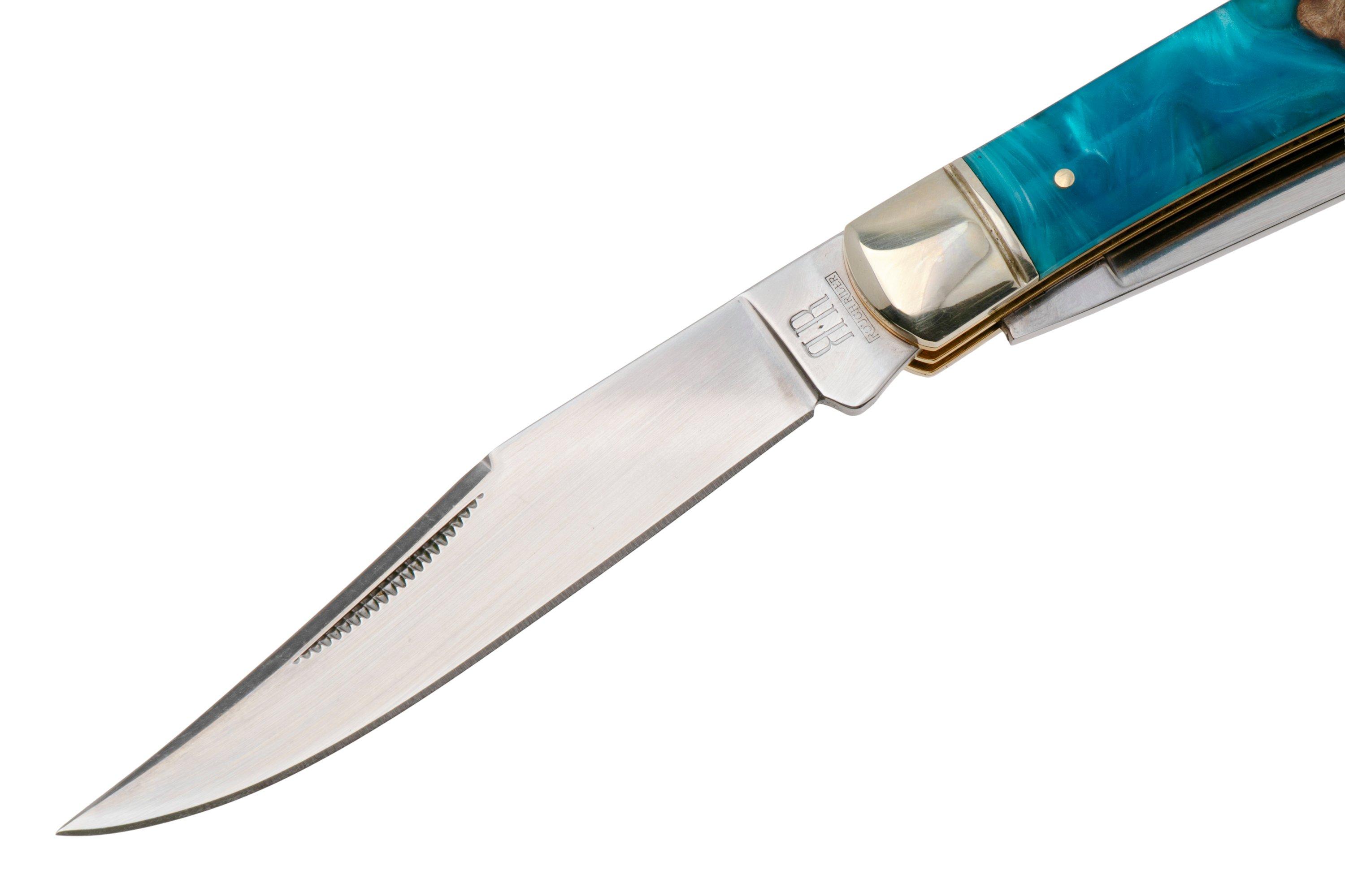Rough Ryder Trapper RR2656, Satin 440, Pandora Swirl Wood Resin