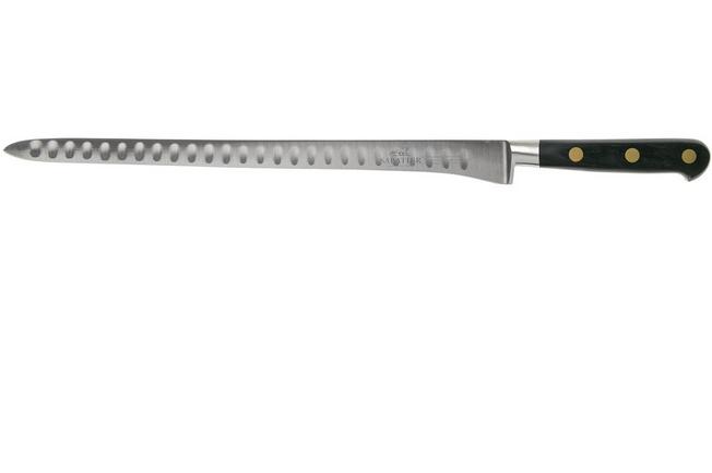 Cuchillo Sabatier para jamón o salmón con alveolos