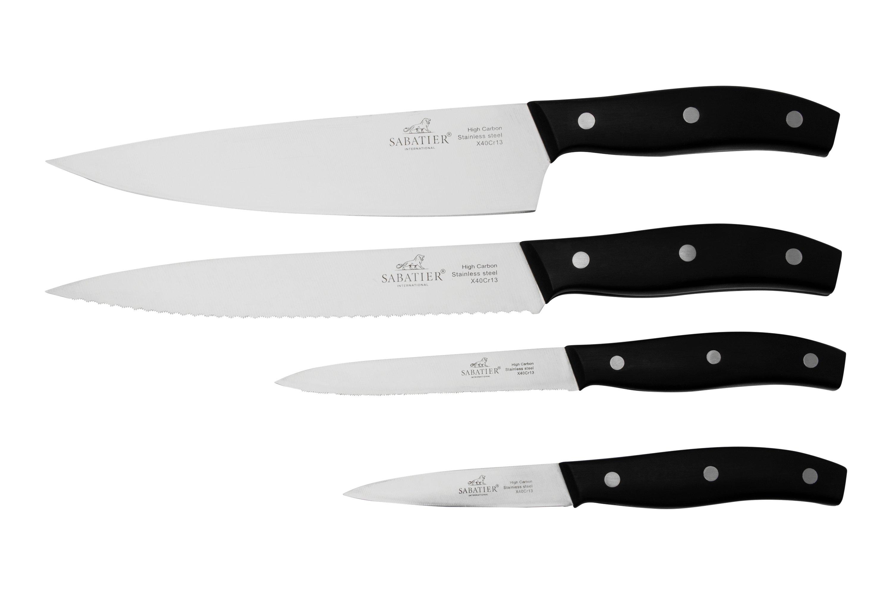 Lion Sabatier Mon Bloc II 662580 4piece kitchen knife set, black