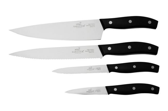 ritme Melodieus geleidelijk Lion Sabatier Mon Bloc II 662580 4-piece kitchen knife set, black |  Advantageously shopping at Knivesandtools.com