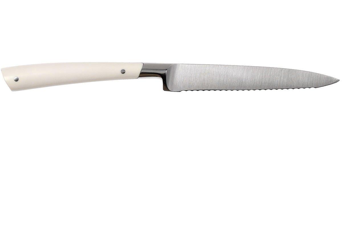 Lion Sabatier Edonist Perle serrated utility knife 12 cm, white, 807381