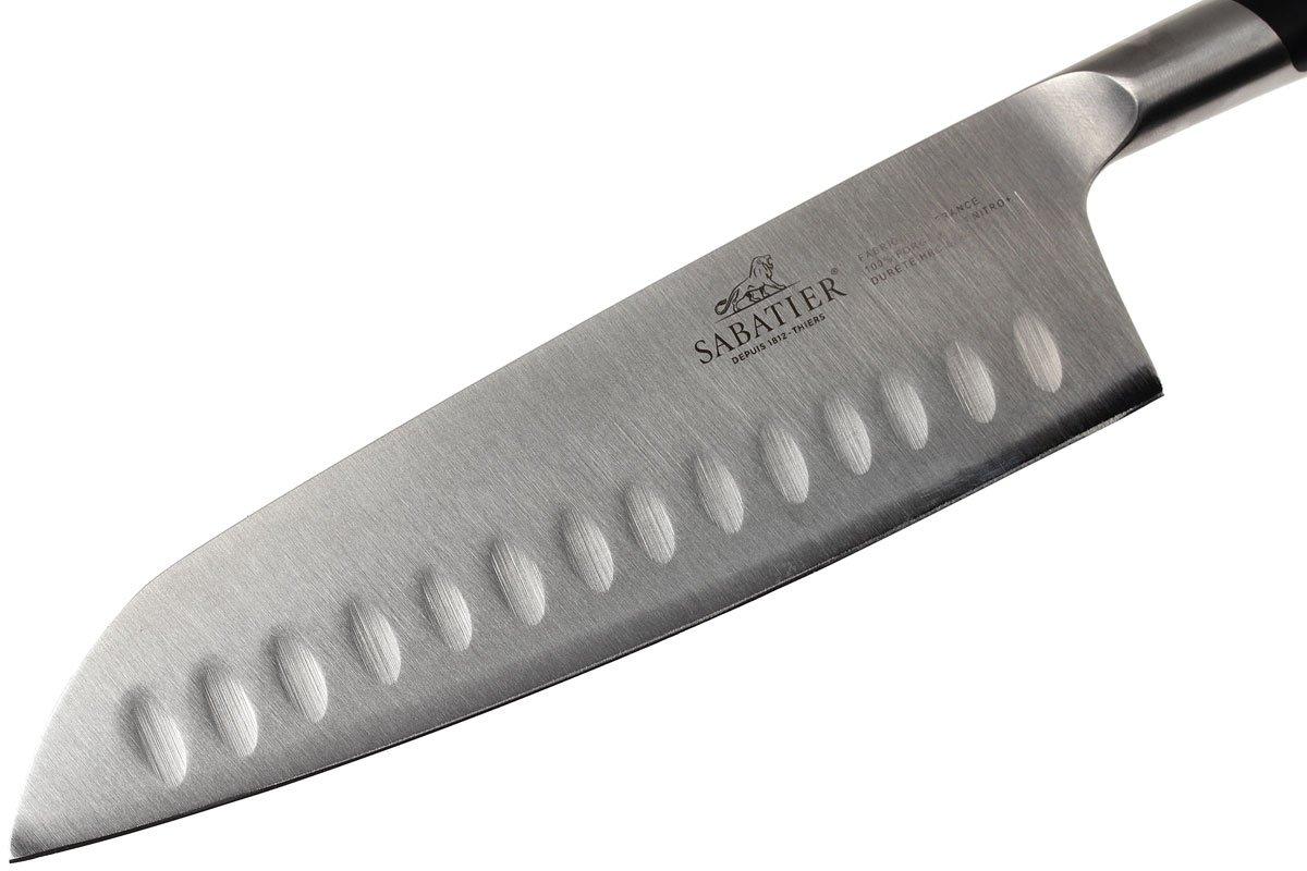 Couteau Santoku Sabatier Brocéliande Alvéolé 18cm hêtre - Barbecue & Co