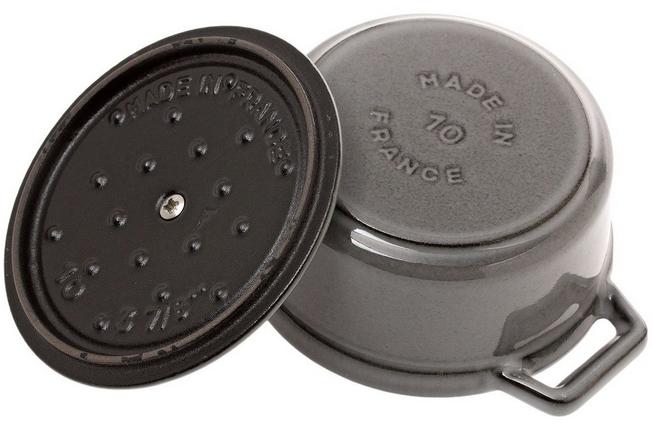 Staub - Cocotte de hierro fundido con cesta para cocer al vapor cm. 24 -  inducción