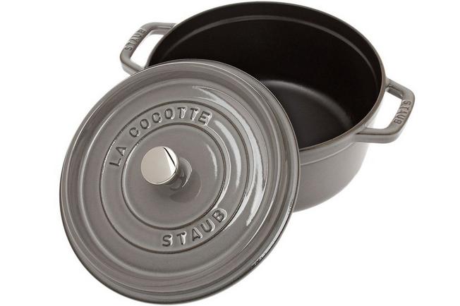 Staub Casserole with Handle 18 Graphite Grey