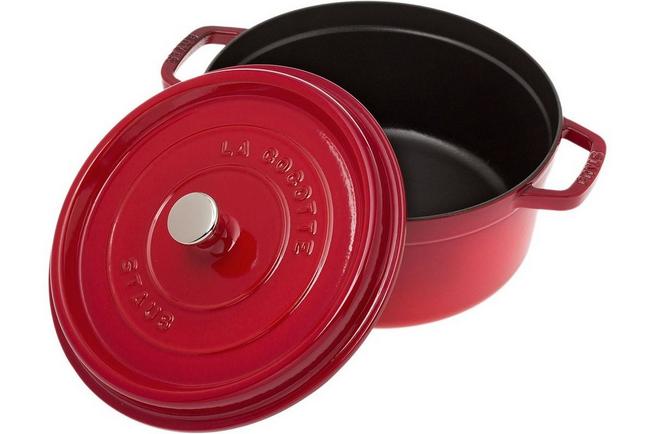 Staub, enameled cast iron Wok cm. 37 with cover