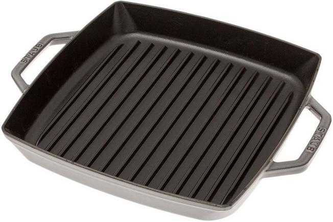 Staub Parrilla rectangular de hierro fundido, Parrillas y grills, 34 cm,  Negro