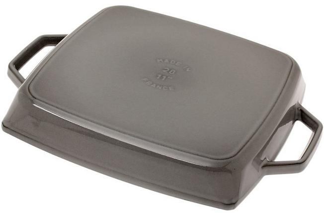 Staub Cast Iron Square Grill Pan for Indoor or Outdoor in & 5 Colors