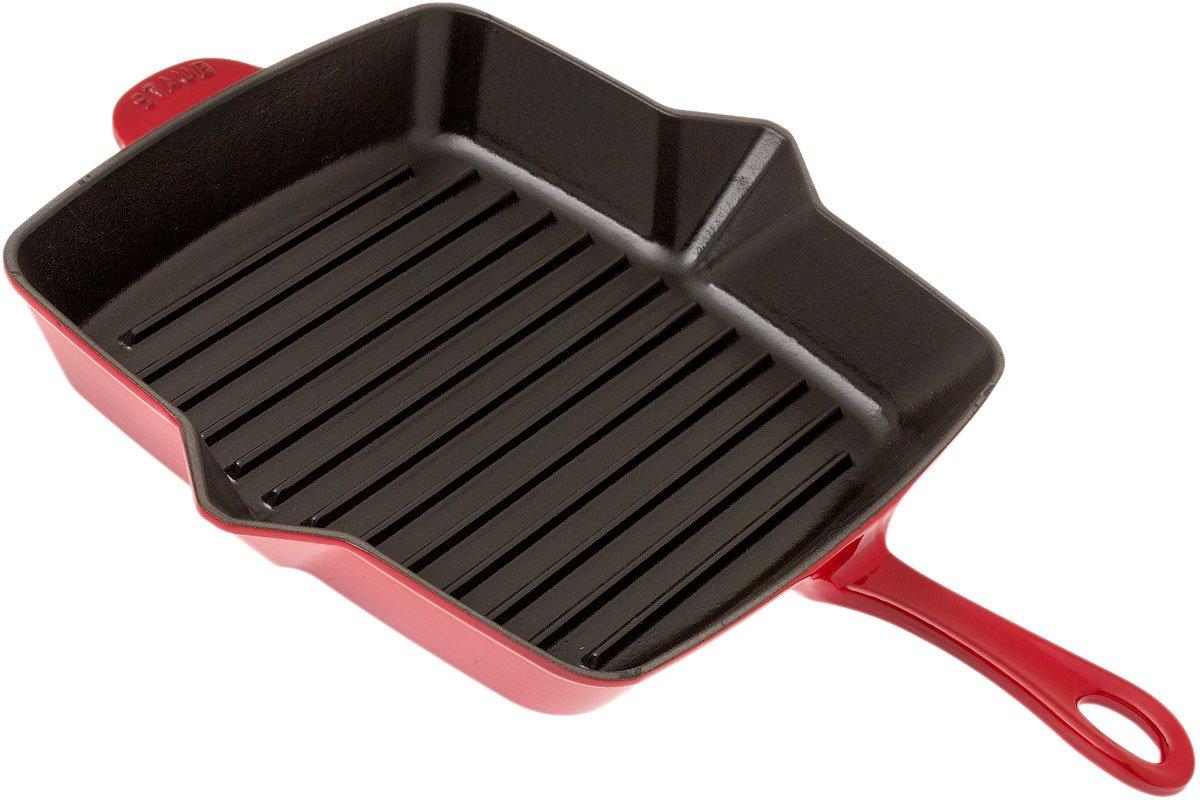 Antarctica Renovatie labyrint Staub grillpan/skillet 26cm vierkant, rood | Voordelig kopen bij  knivesandtools.nl