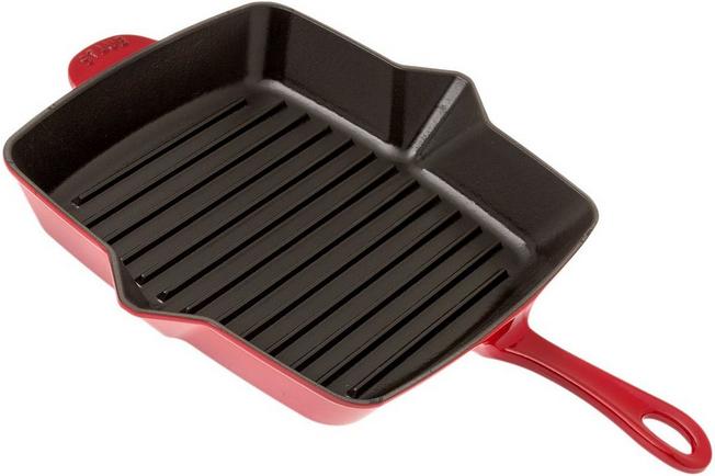 Staub grill pan skillet 26 cm square red Advantageously