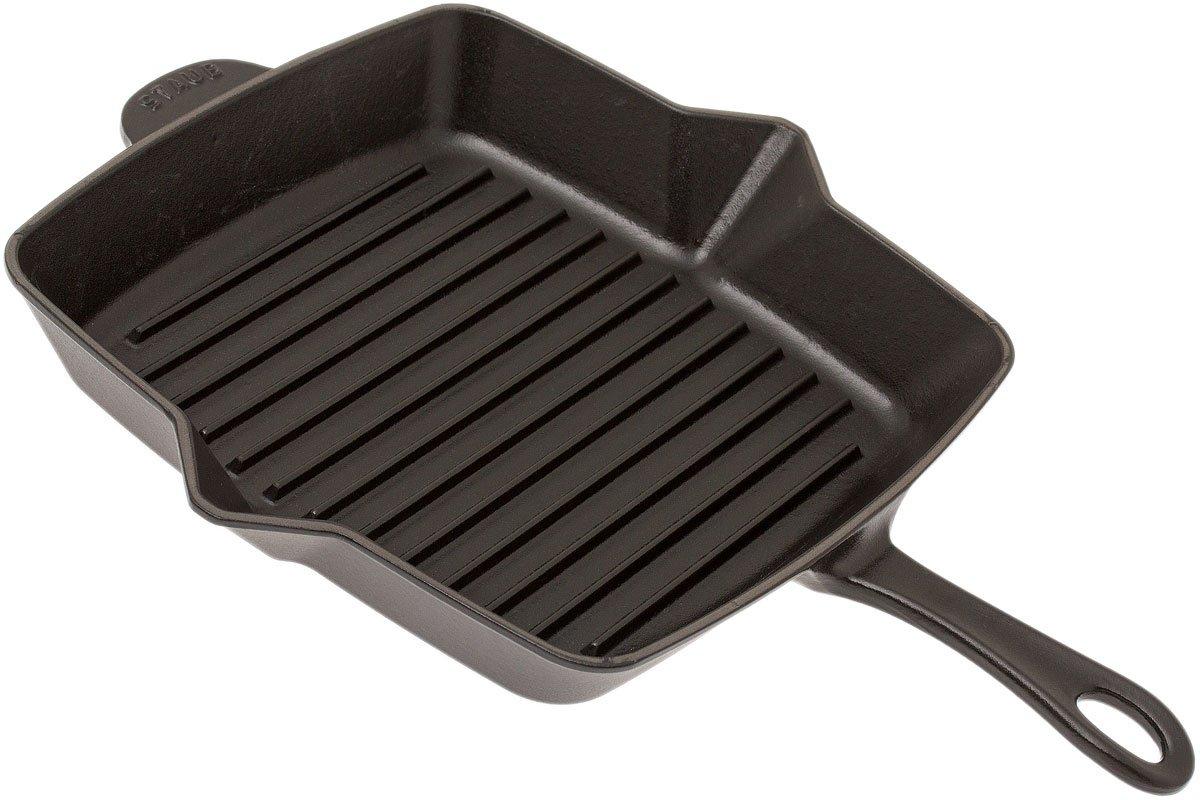 Staub France 12” Square Skillet Grill Pan Cast Iron