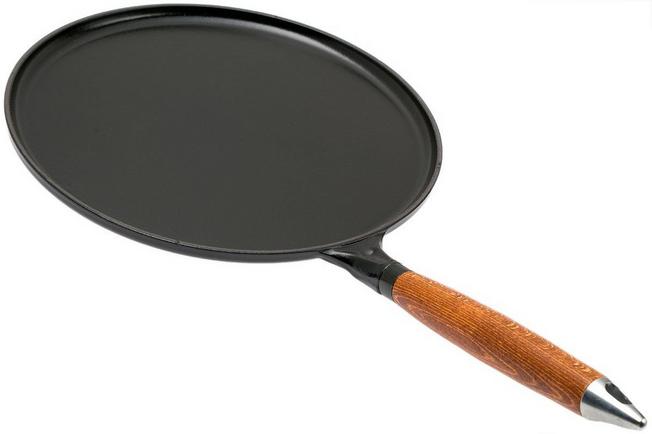 Staub cast iron crepe pan wooden handle