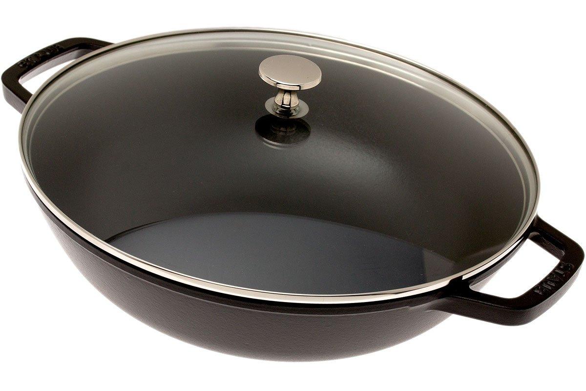 Wok ghisa smaltata nero ø cm 30 staub