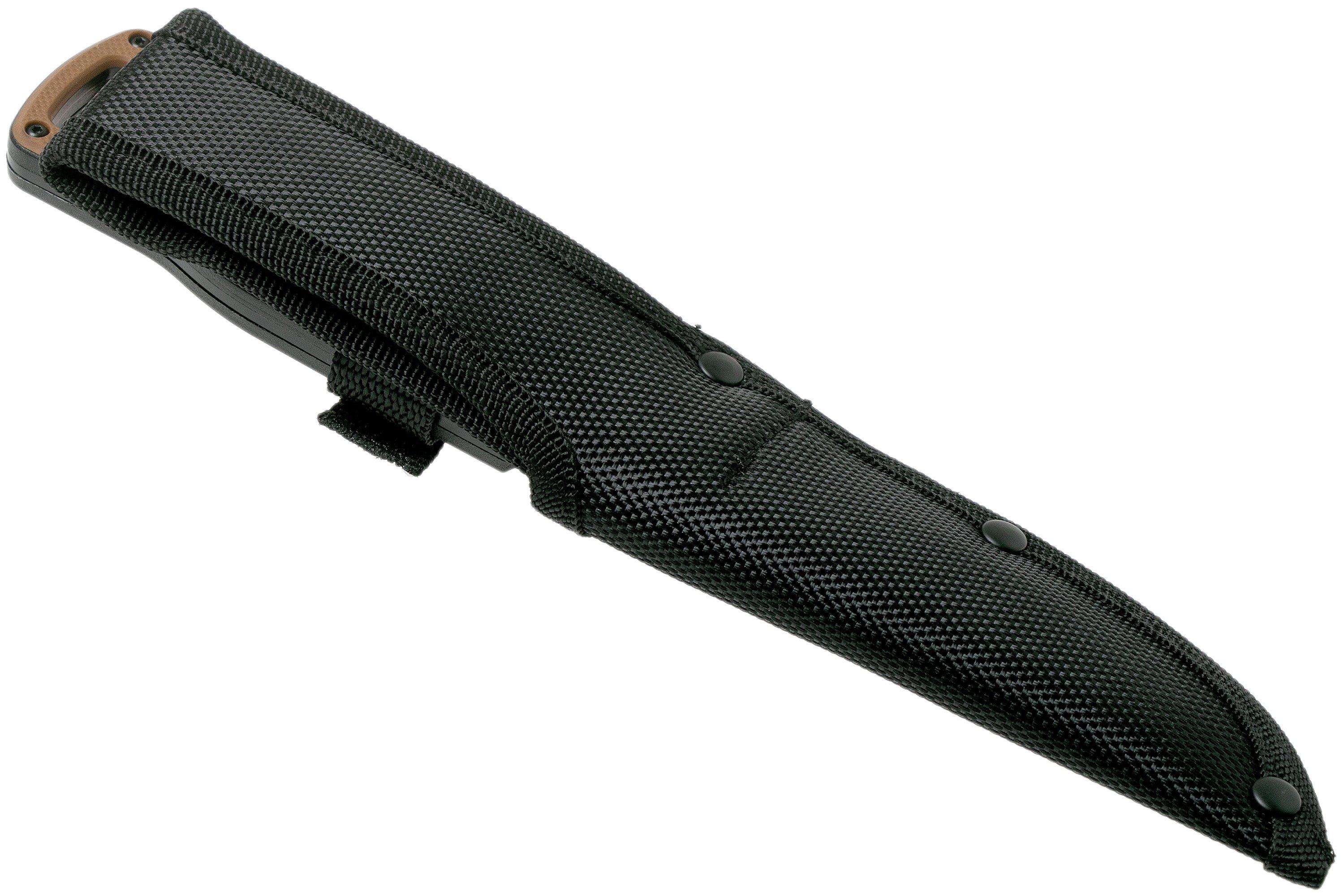 Schrade Fixed Knife 4" Drop Point 1124286 Tan & Black FRN pocket knife