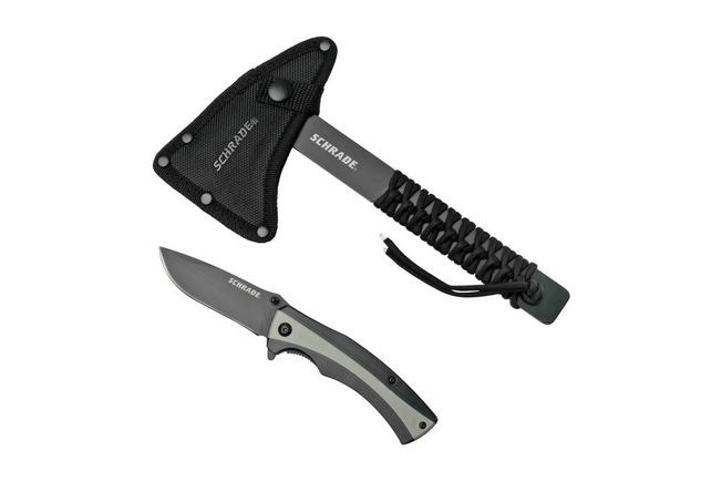 Fiskars X5 fireplace set with axe, knife and sharpener