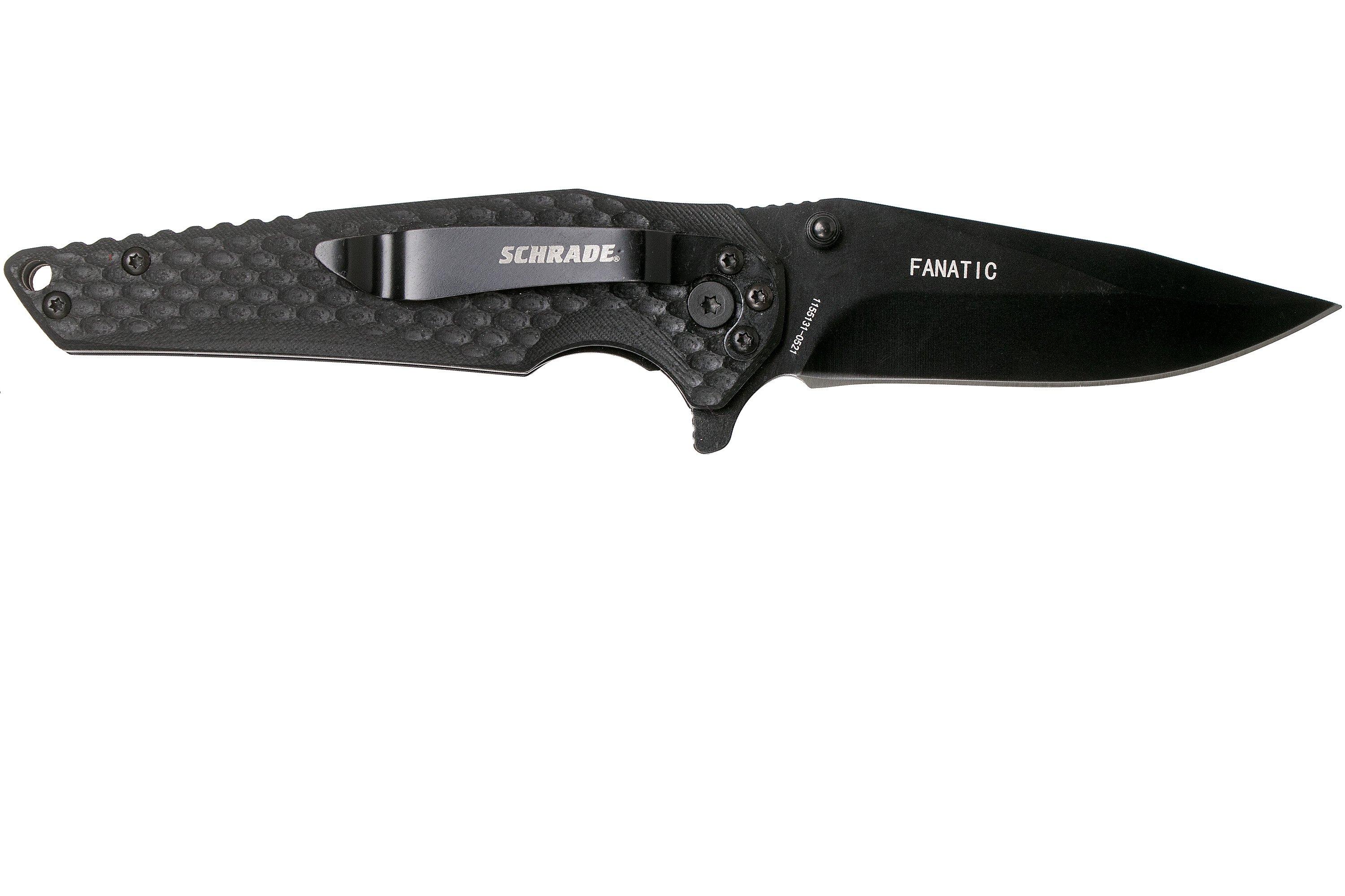 Schrade Fanatic Folding Knife 1136034 pocket knife | Advantageously ...