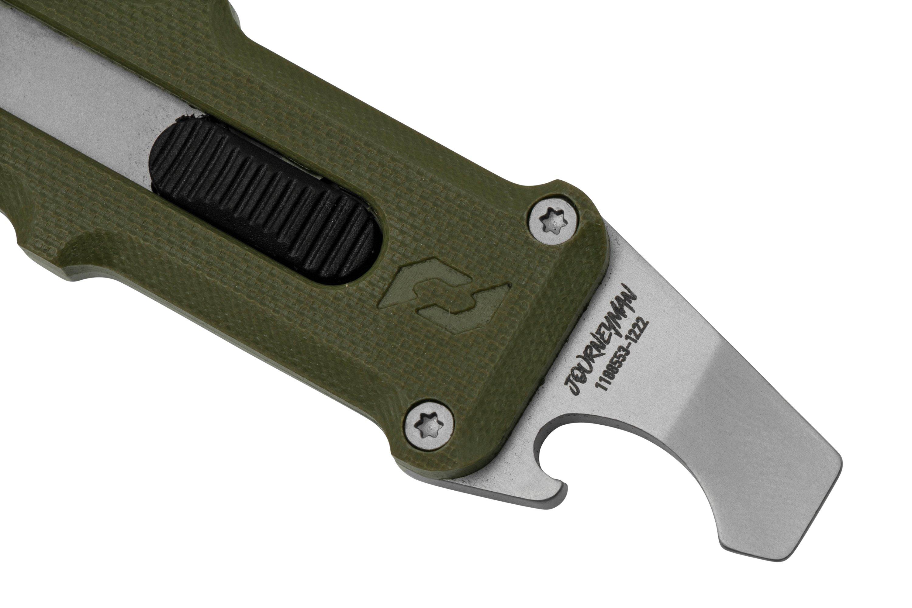 Schrade Delta Class Journeyman Utility Multi-Tool Knife, Replaceable Xacto  Blade, OD Green G10 and Stainless Steel Handle - KnifeCenter - 1159325