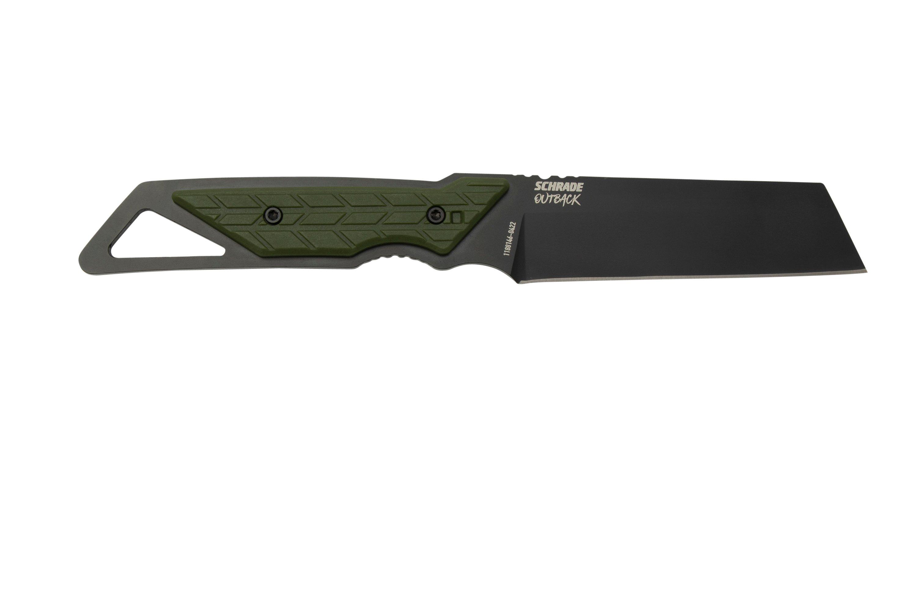 Schrade Outback Cleaver Fixed Blade 1182498, black, fixed knife