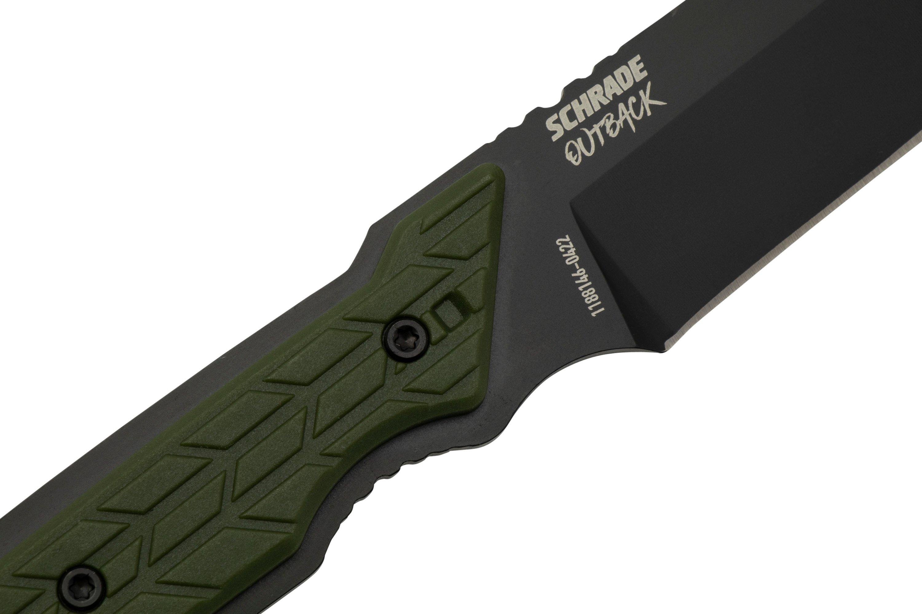 Schrade Outback Cleaver Fixed Blade 1182498, negro, cuchillo fijo ...