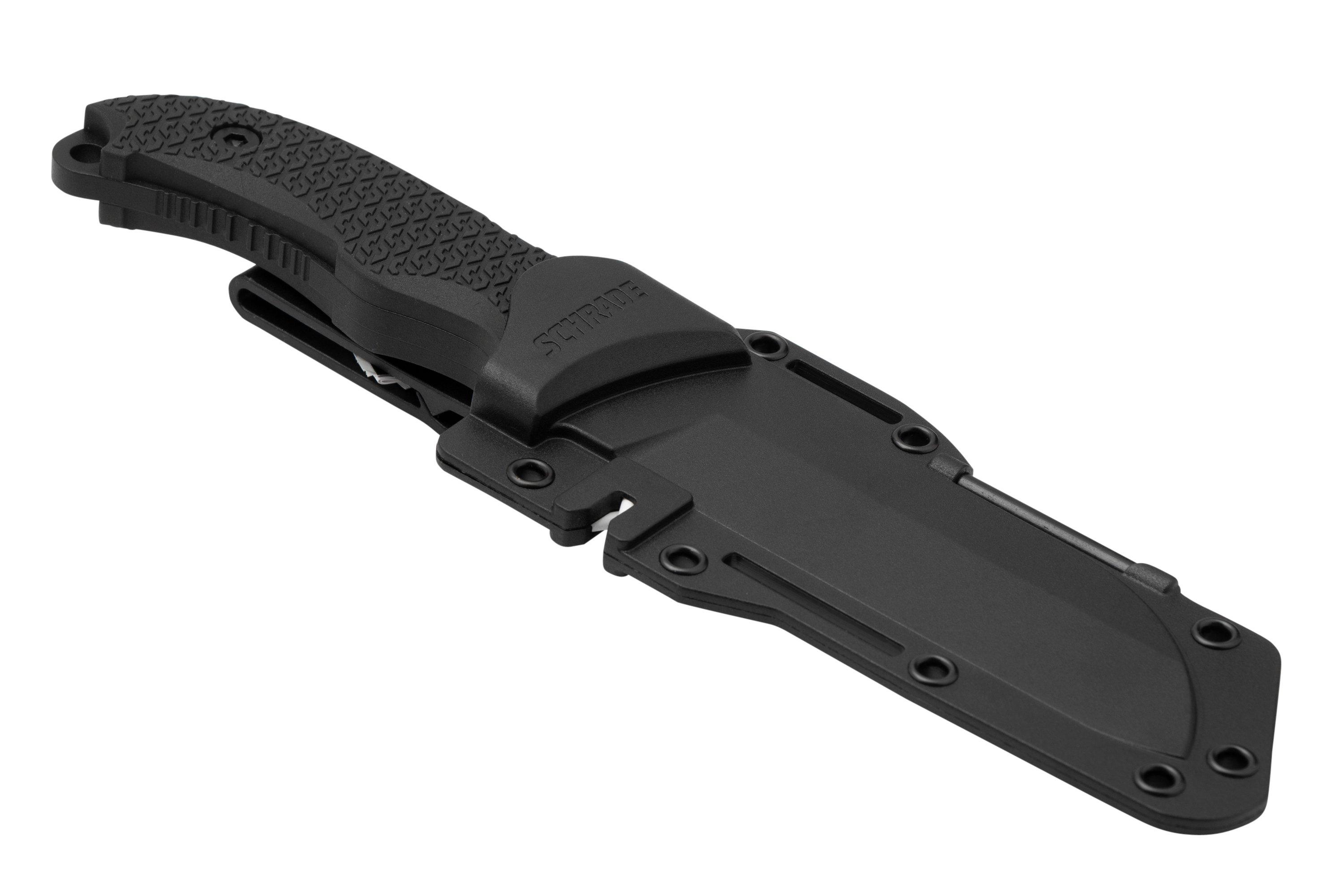 Schrade Bedrock Sheepsfoot, 1182514, black fixed knife