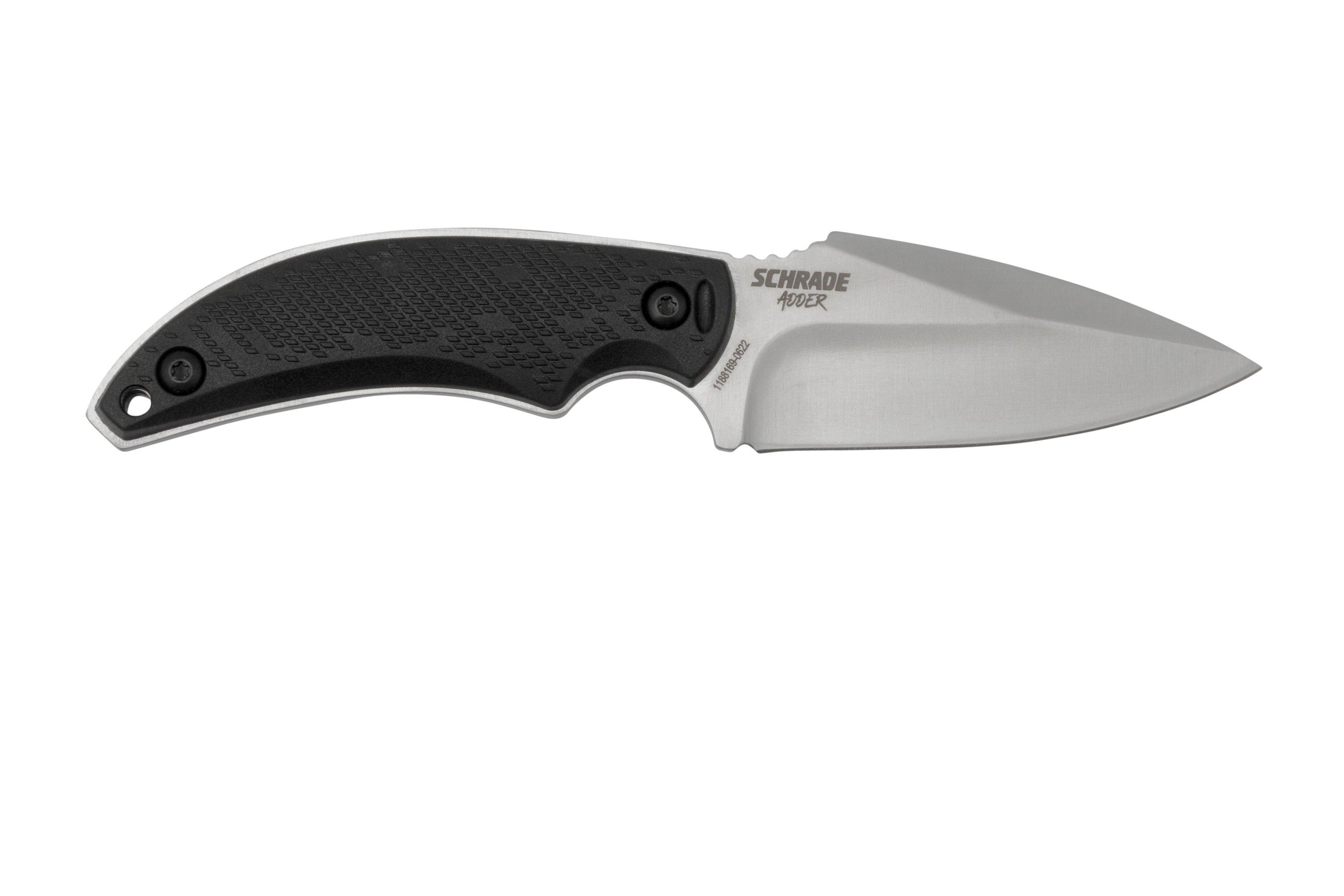 Schrade Adder, 1182521 Satin AUS-10, FRN neck knife | Advantageously ...
