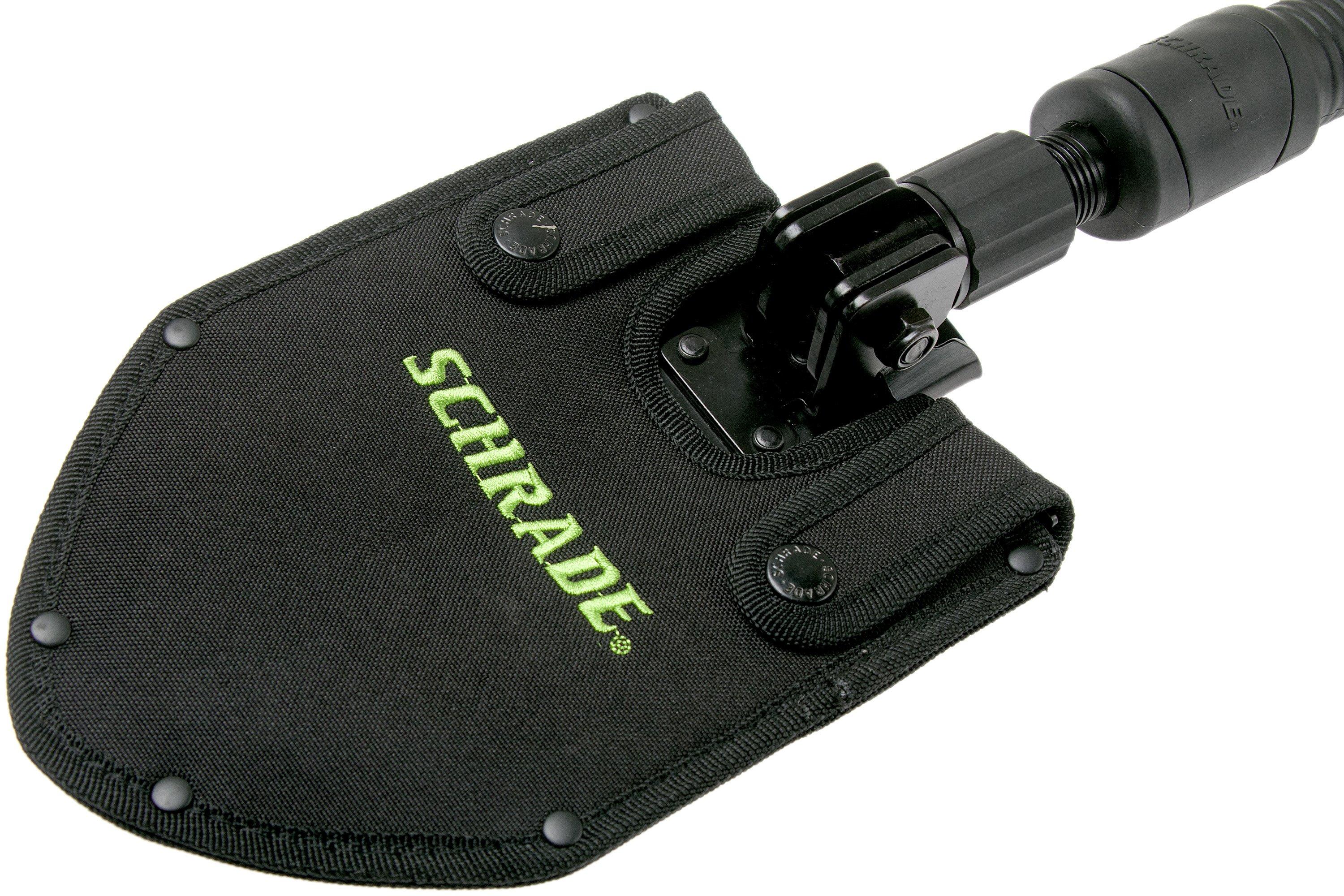SCHSH1， Telescoping Folding Shovel， PP Handle， Black-