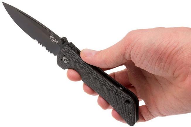 Image for Southern Grind Spider Monkey Serrated, Drop Point, PVD Black