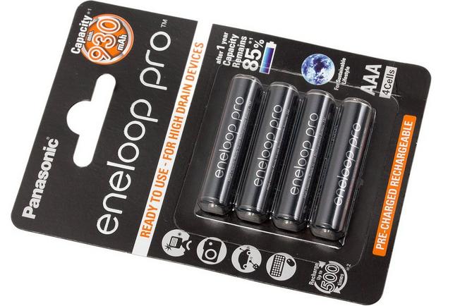 Panasonic Eneloop Pro 4 x Ni-MH AAA batteries, 930 mAh