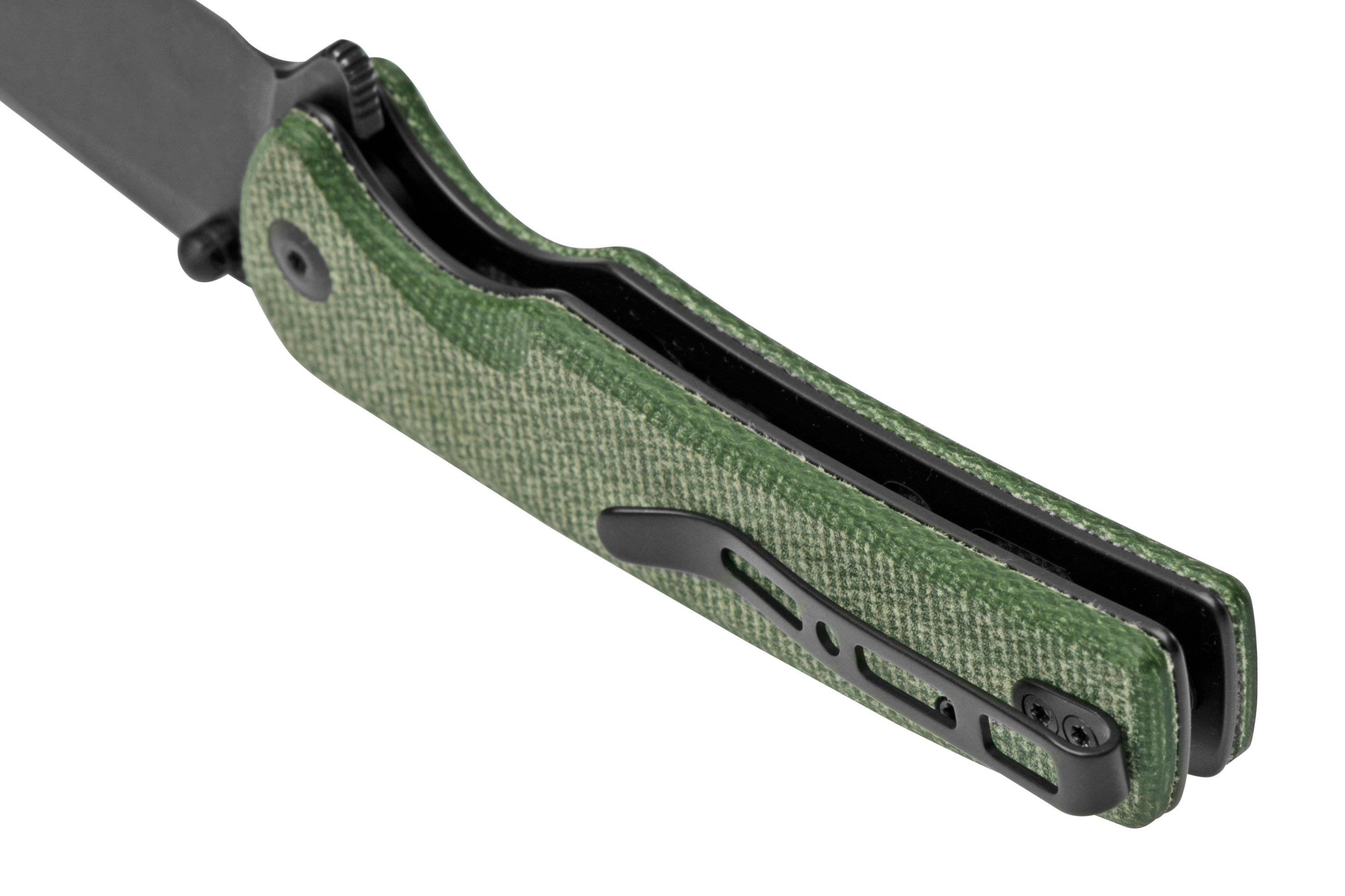 SENCUT Sachse S21007-2 Green Micarta pocket knife | Advantageously