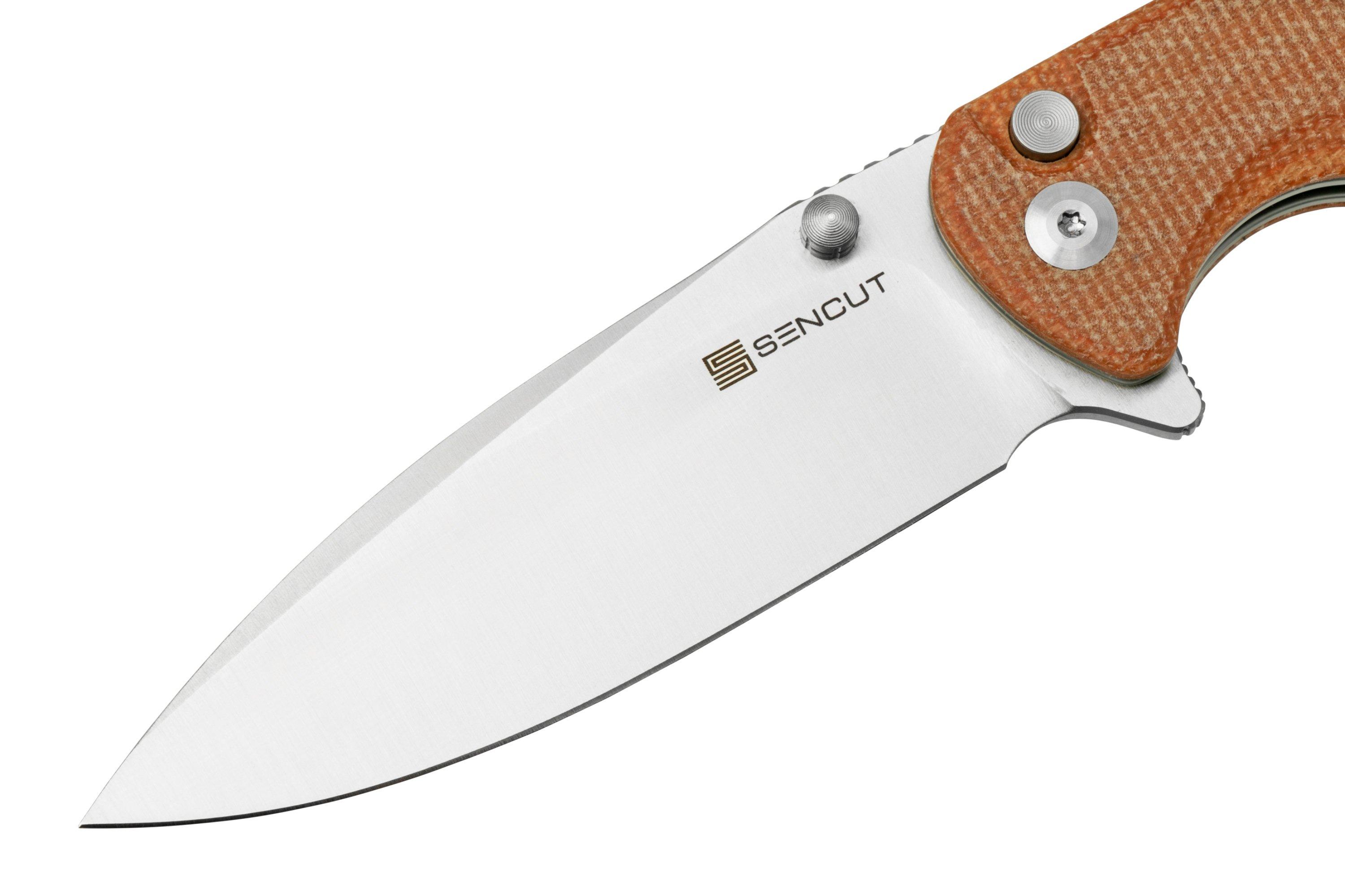 SENCUT Sachse S210073 Brown Micarta pocket knife Advantageously