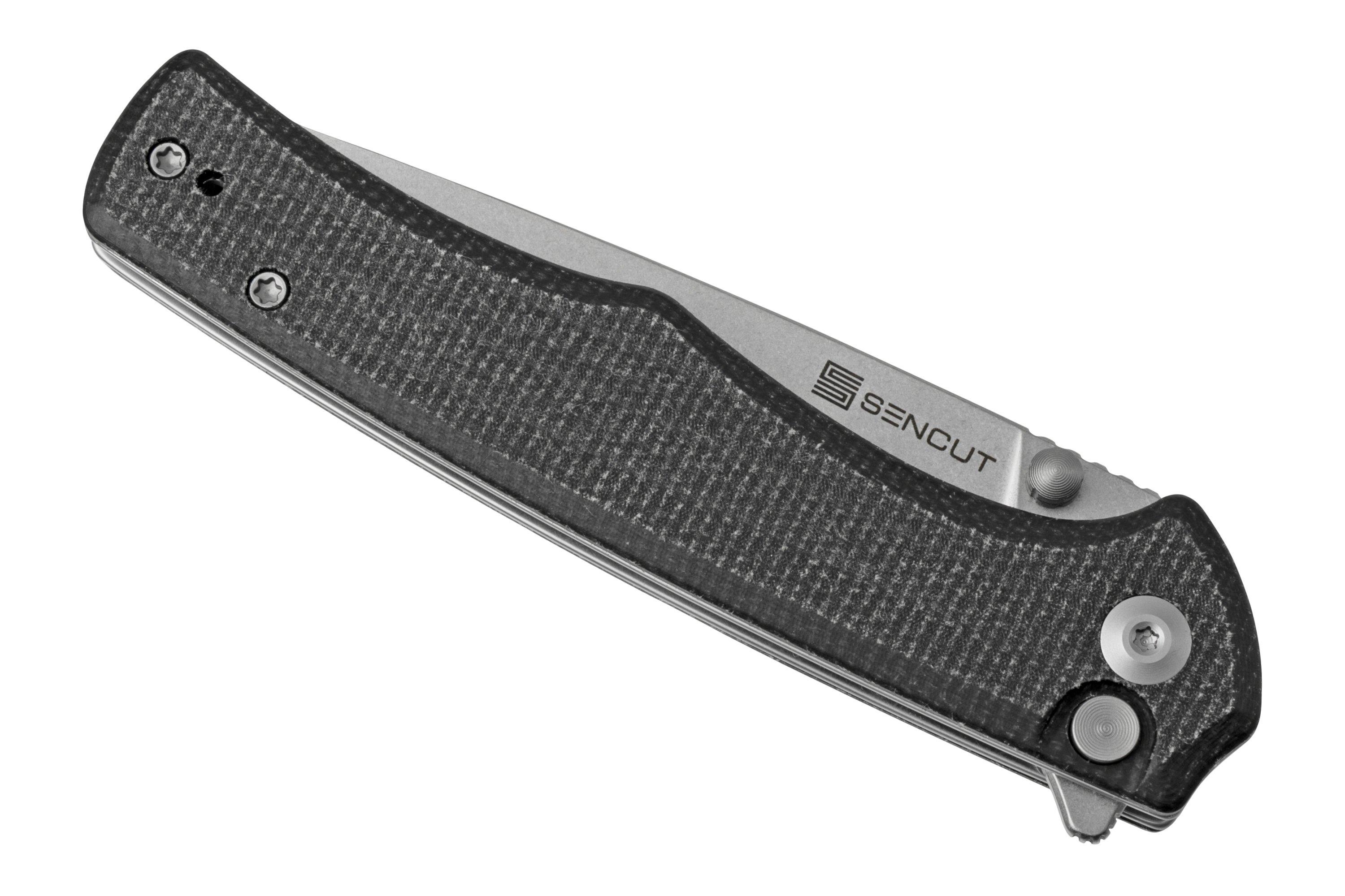 sencut-crowley-s21012-2-stonewashed-black-micarta-pocket-knife