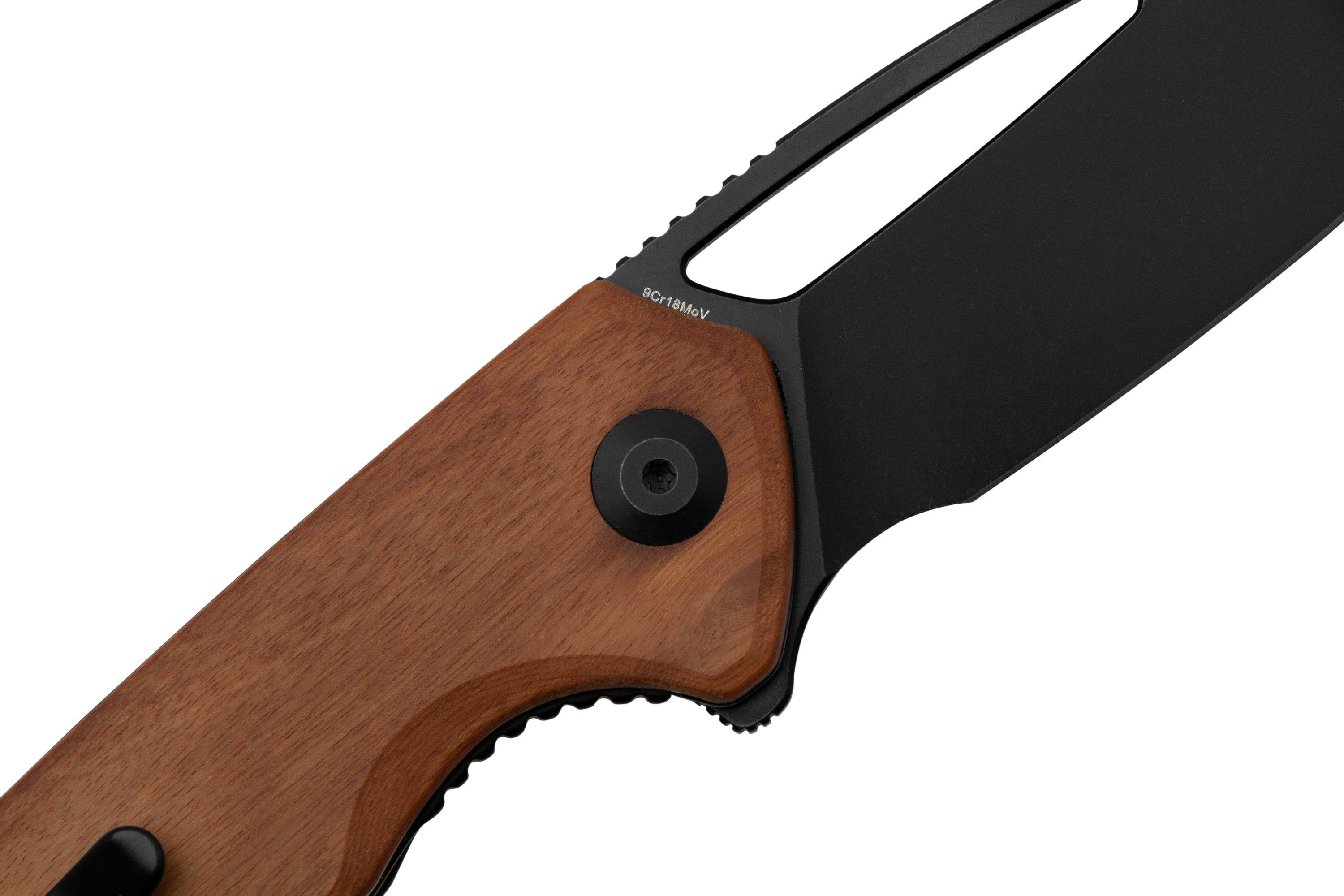 SENCUT Mims S210134 Guibourtia Wood Black Stonewashed, pocket knife