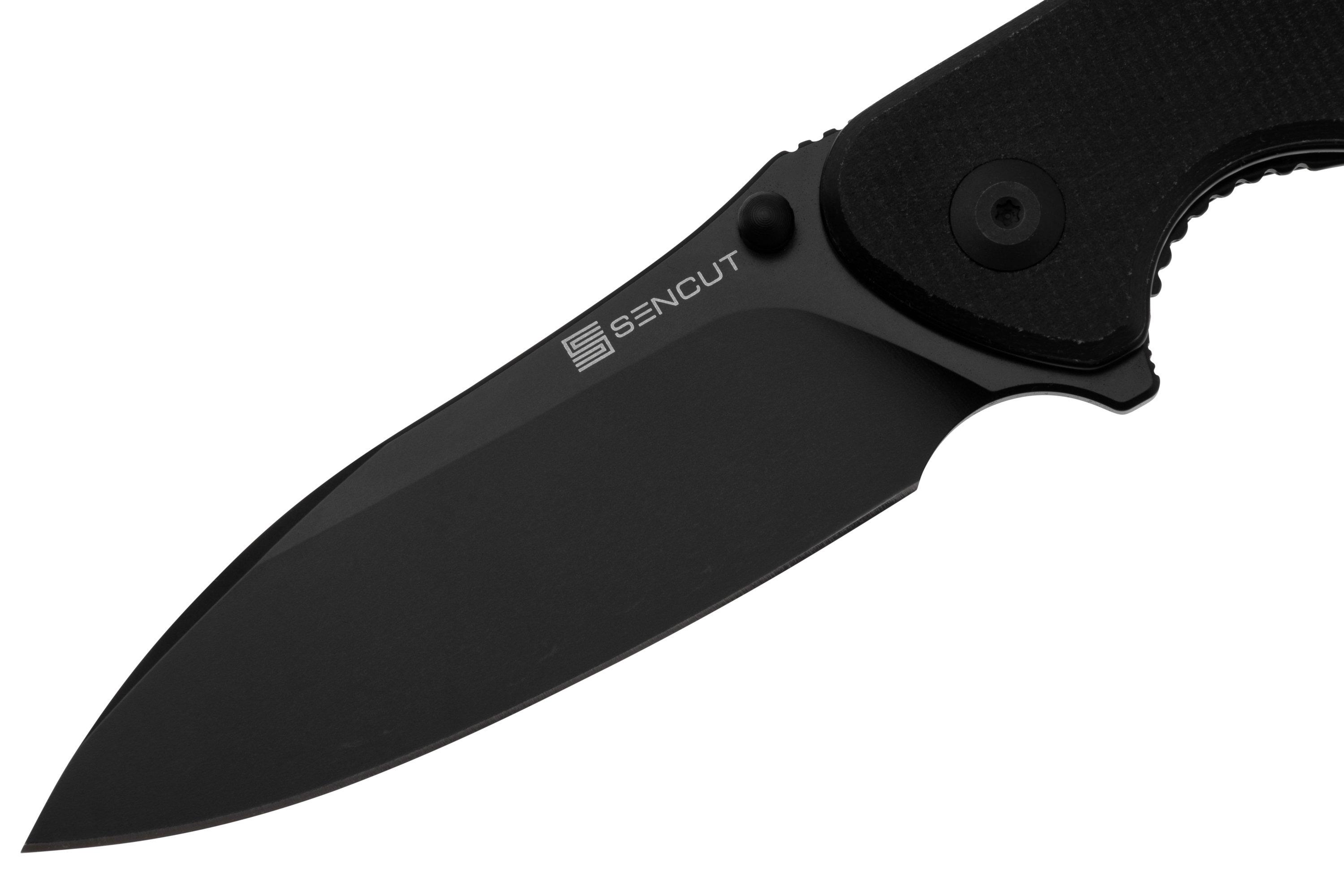 sencut-borzam-s23077-3-black-9cr18mov-black-canvas-micarta-pocket