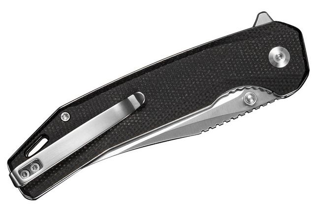 Bild für SENCUT Vornix S25038-2 Satin 9Cr18MoV, Black Micarta, Taschenmesser