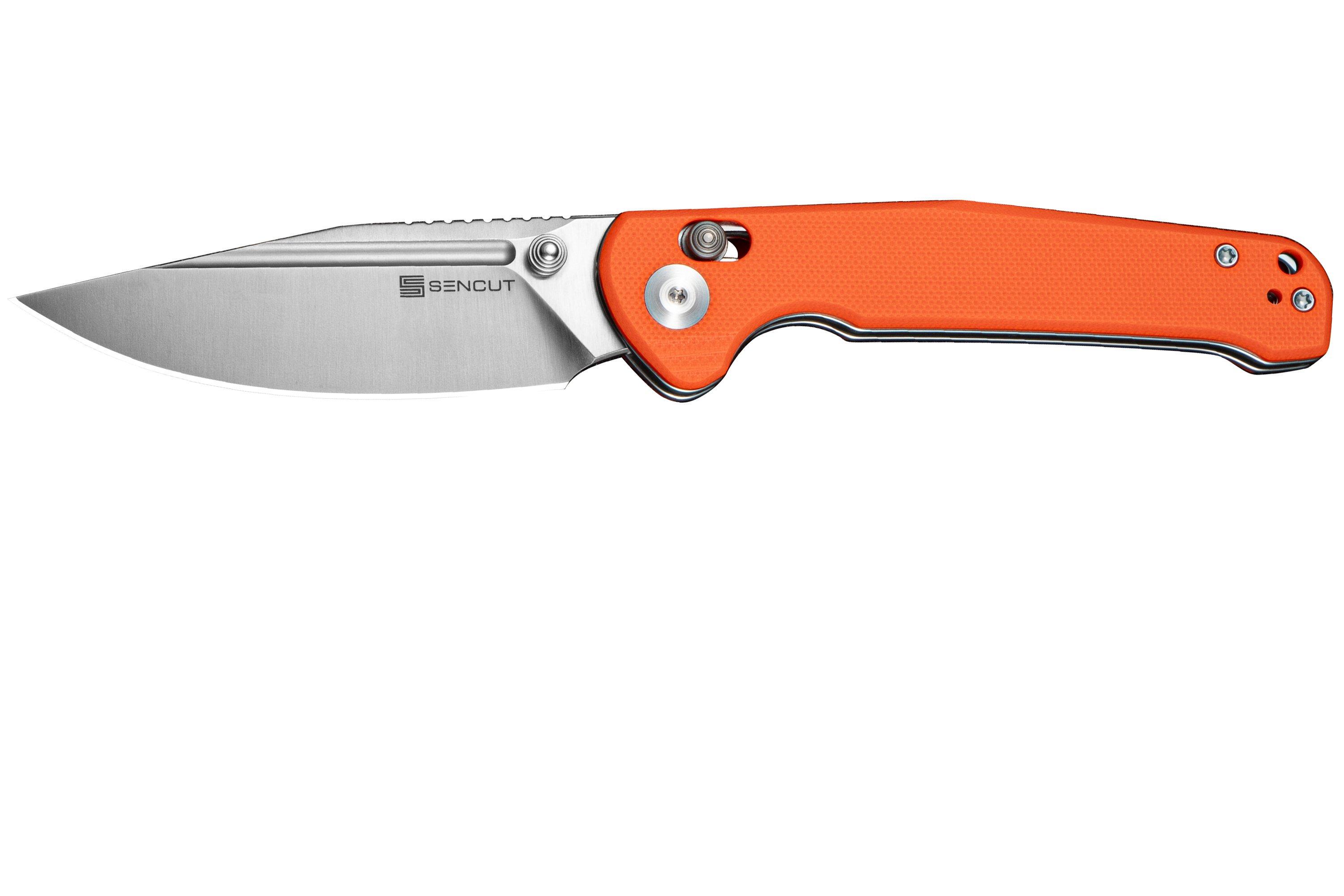 SENCUT Glenspar S25046-1 Satin, Orange G10, pocket knife