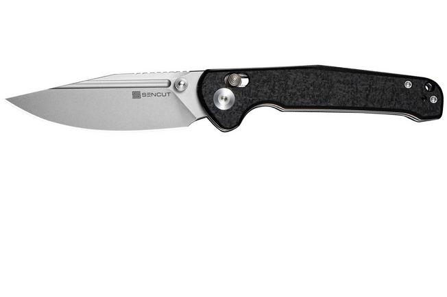 Afbeelding voor SENCUT Glenspar S25046-2 Stonewashed, Black Shredded G10, zakmes