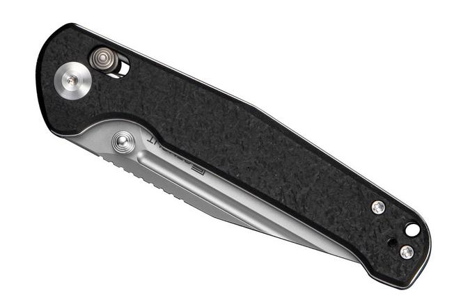 Afbeelding voor SENCUT Glenspar S25046-2 Stonewashed, Black Shredded G10, zakmes
