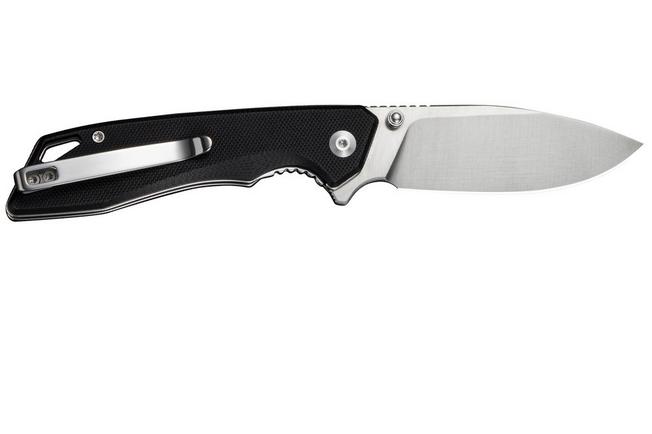 Afbeelding voor SENCUT Stratex S25055-1 Satin 9Cr18MoV, Black G10, zakmes